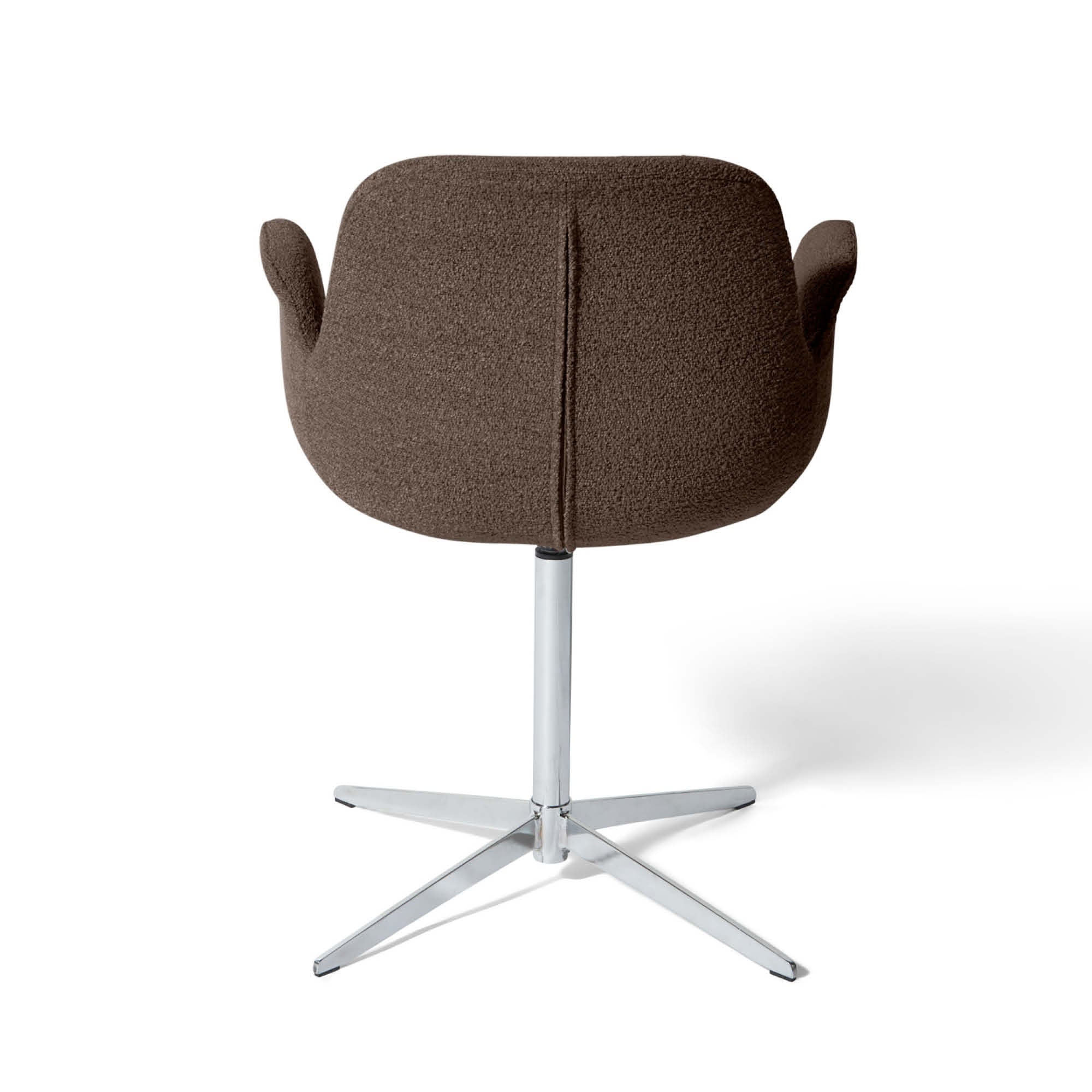 Chrome spisebordsstol, armlæn | Drejefunktion | Bouclé - Image 15