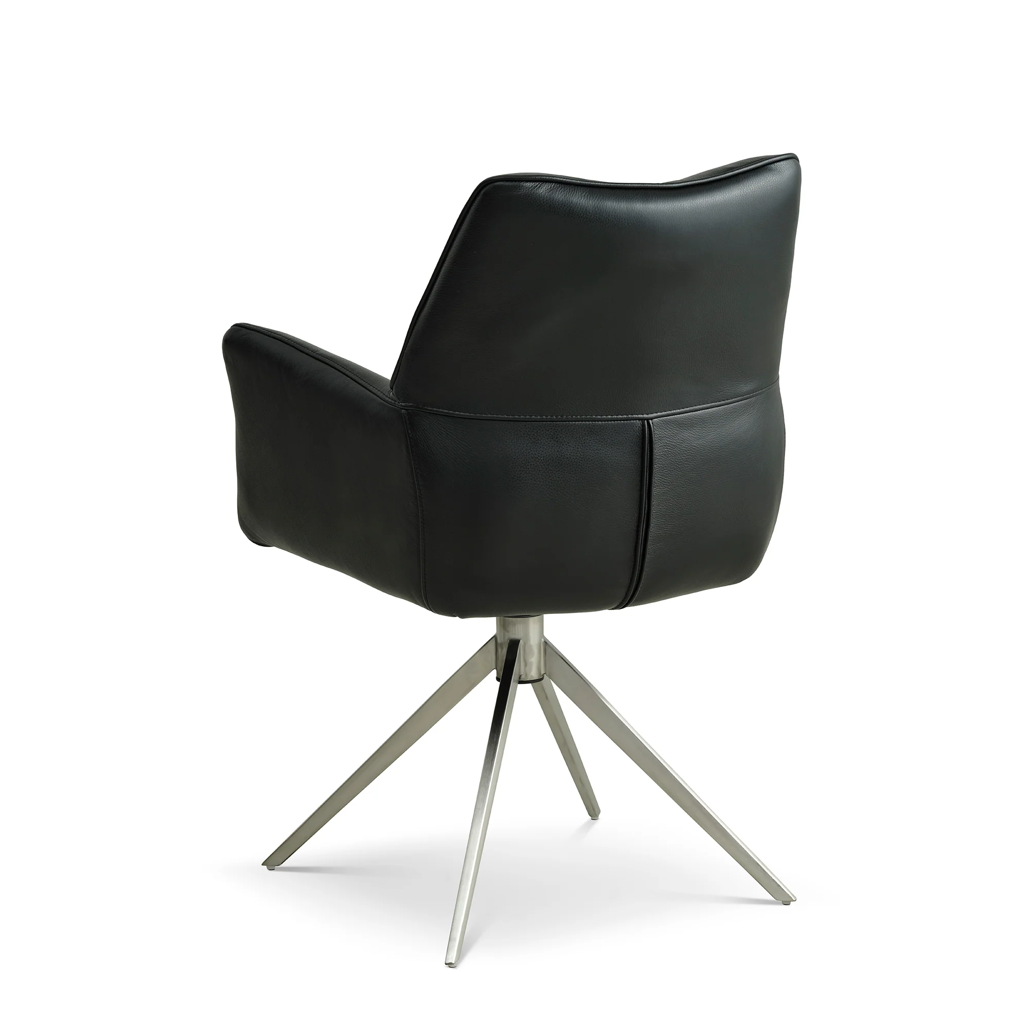 Lily spisebordsstol, Armlæn | Drejefunktion | Læder | Krom stel - Image 7