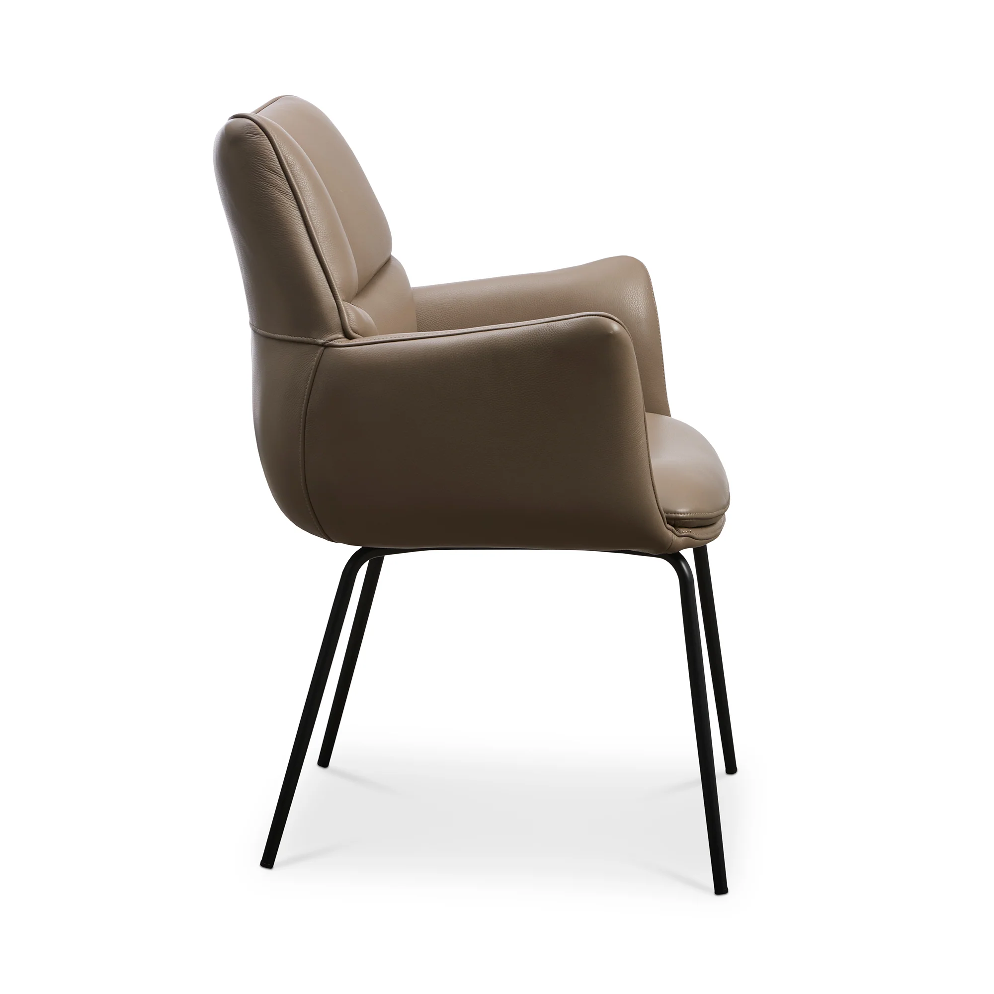 Lily spisebordsstol, Armlæn | Læder - Image 4