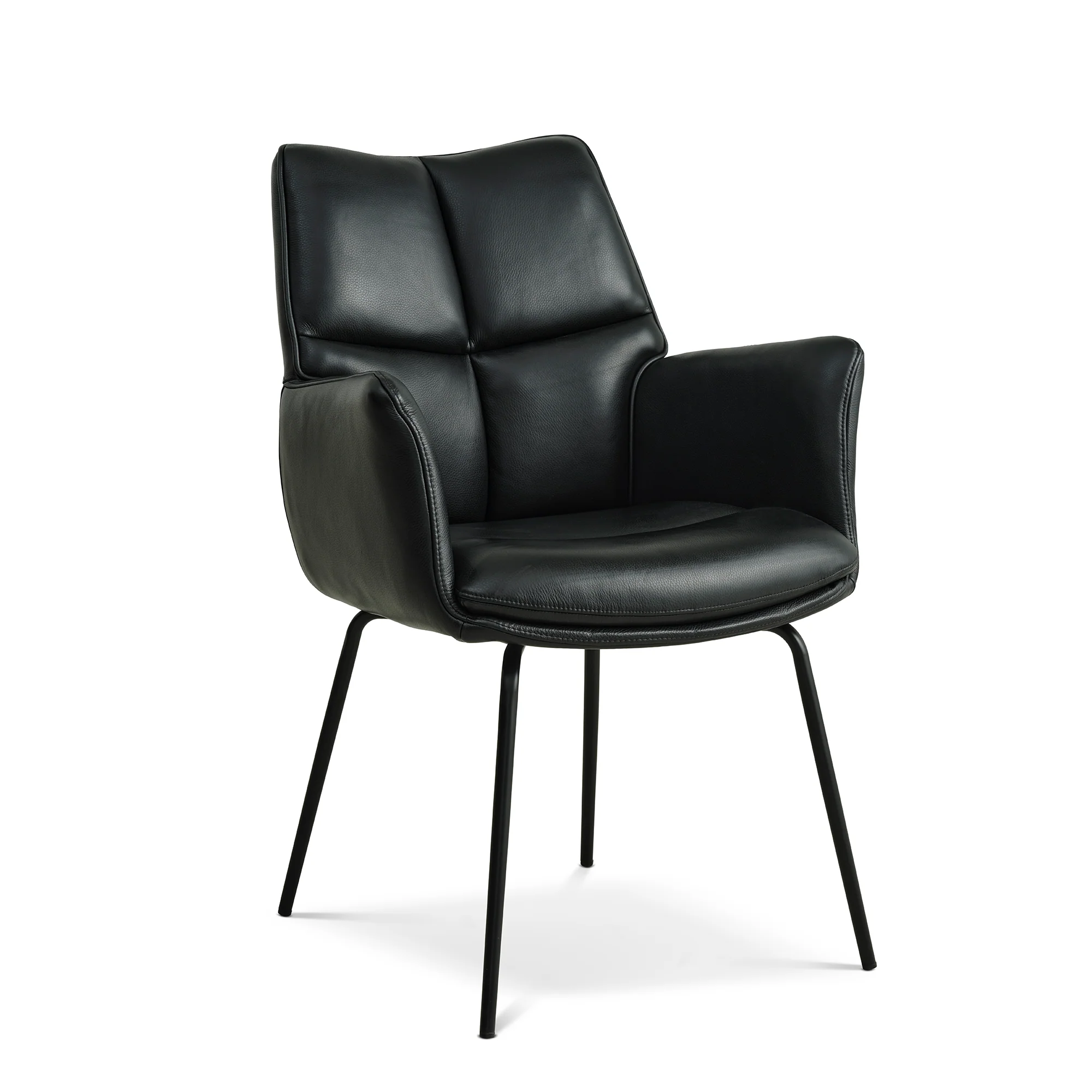 Lily spisebordsstol, Armlæn | Læder - Image 6