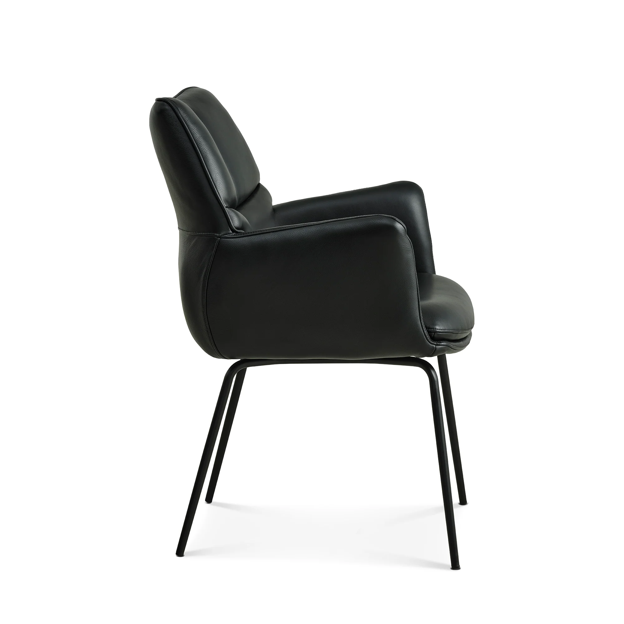 Lily spisebordsstol, Armlæn | Læder - Image 9