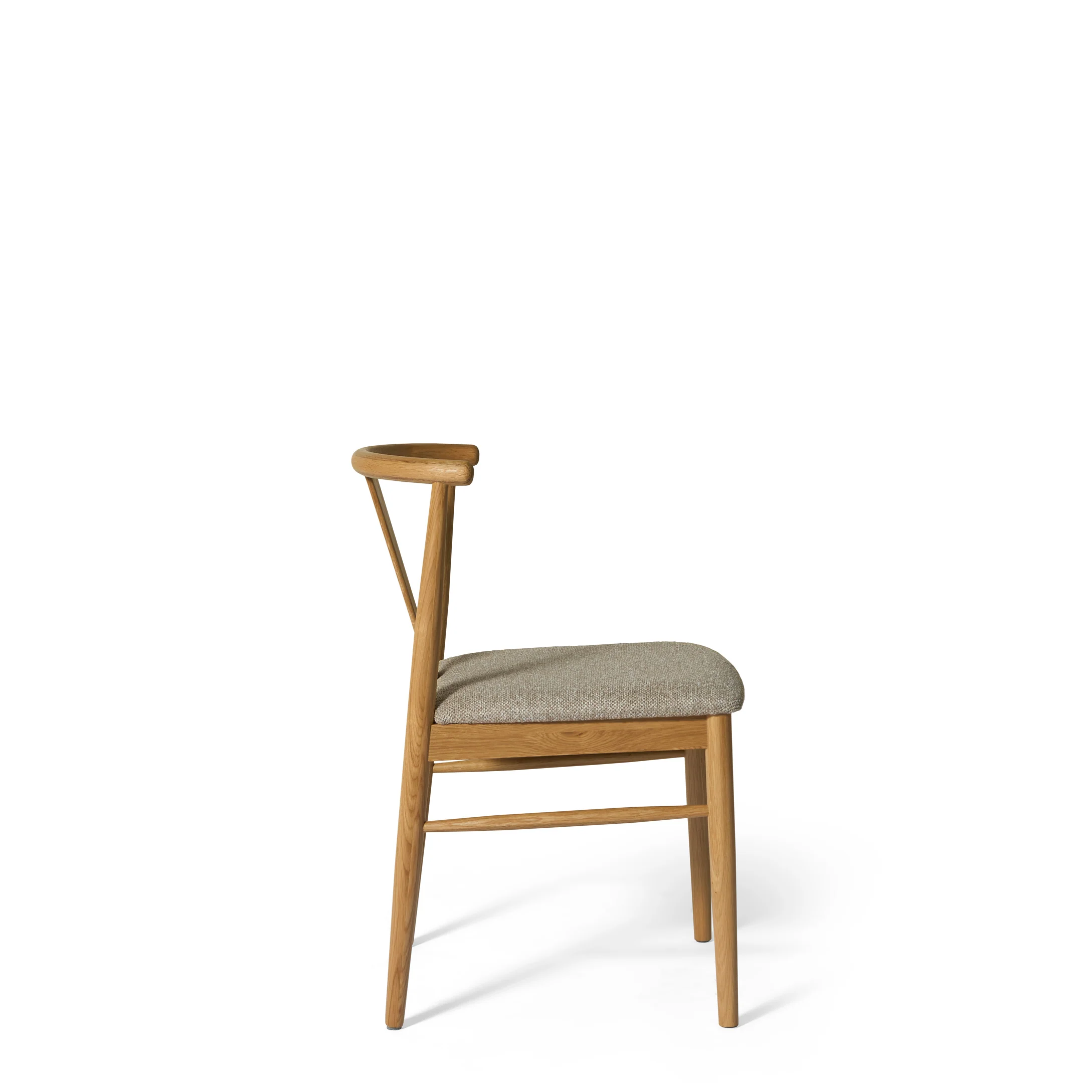 Mori spisebordsstol, egetræ | stof beige - Image 4
