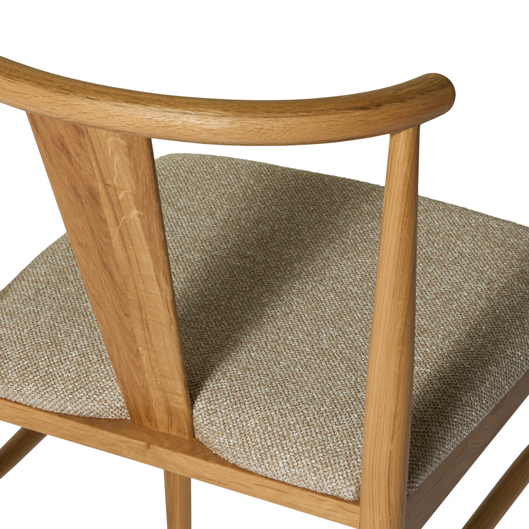 Mori spisebordsstol, egetræ | stof beige - Image 5