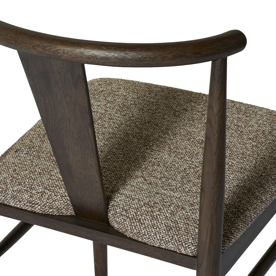 Mori spisebordsstol, røget egetræ | stof brun/beige - Image 4