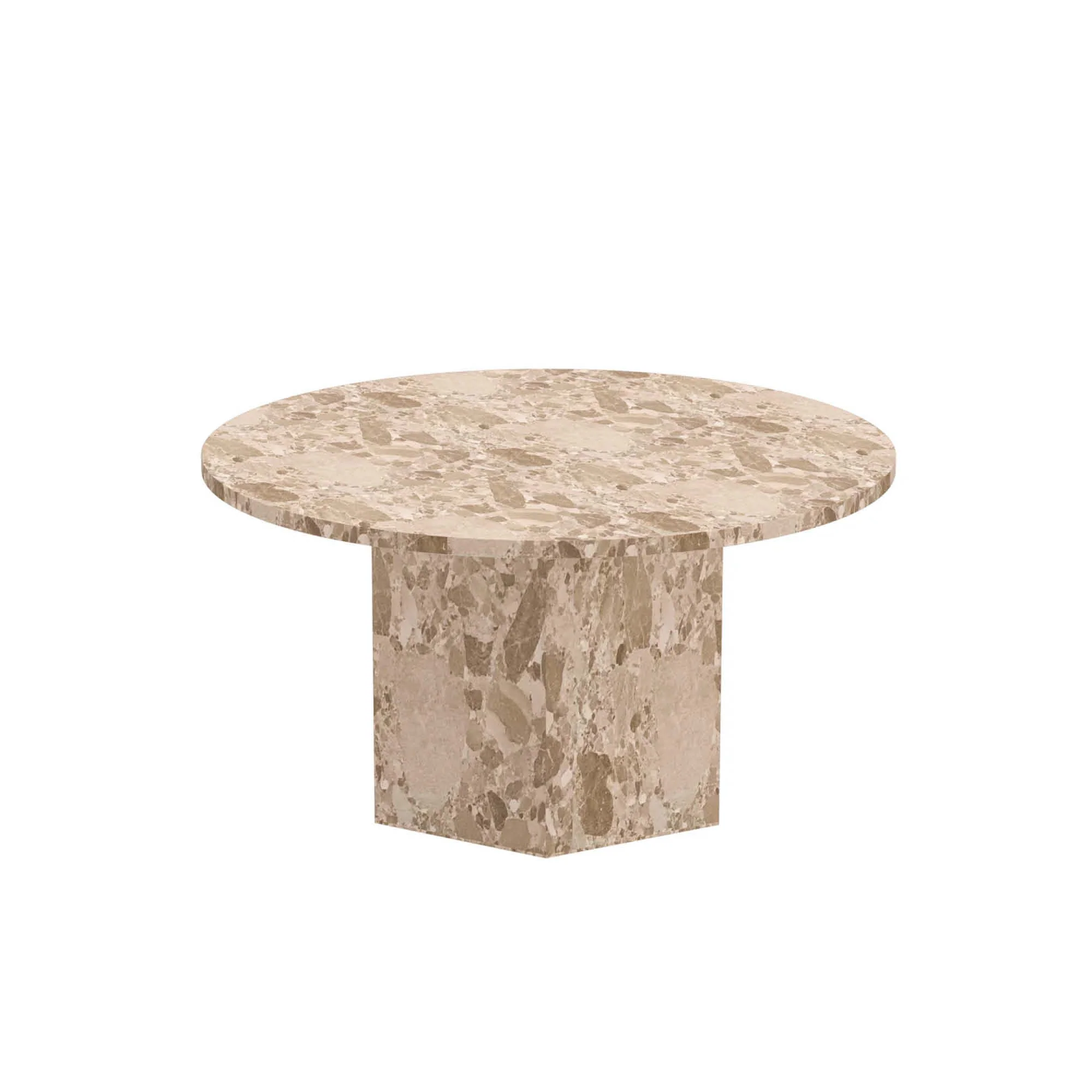 Naxos sofabord, latte marmor | Ø80xH42 - Image 3