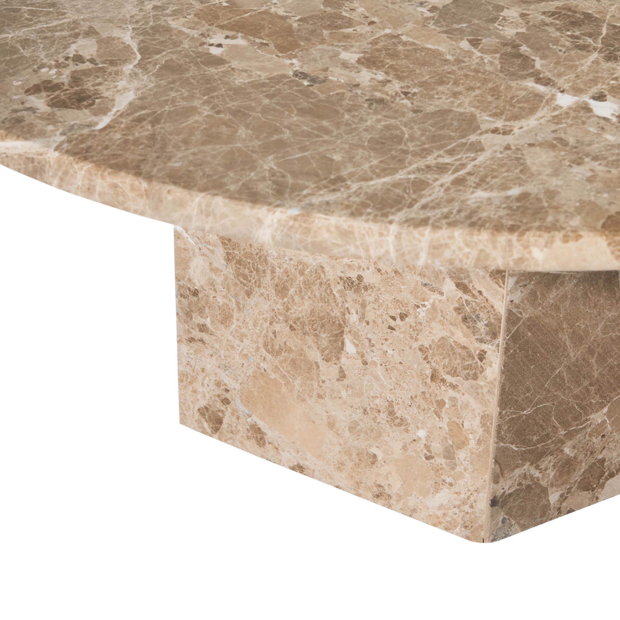 Naxos sofabord, latte marmor | Ø80xH32 - Image 4