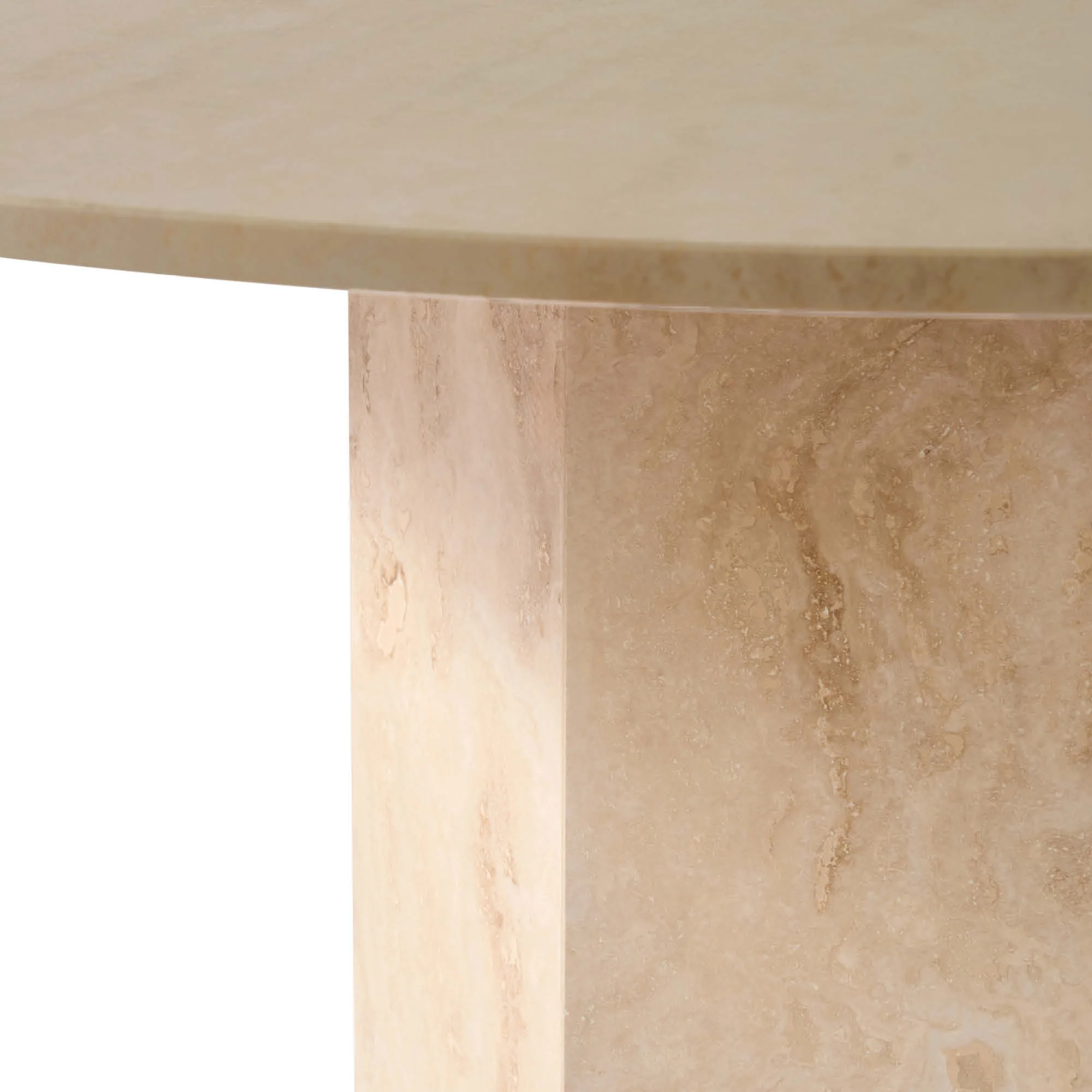Naxos spisebord, travertin marmor | Ø130 - Image 5