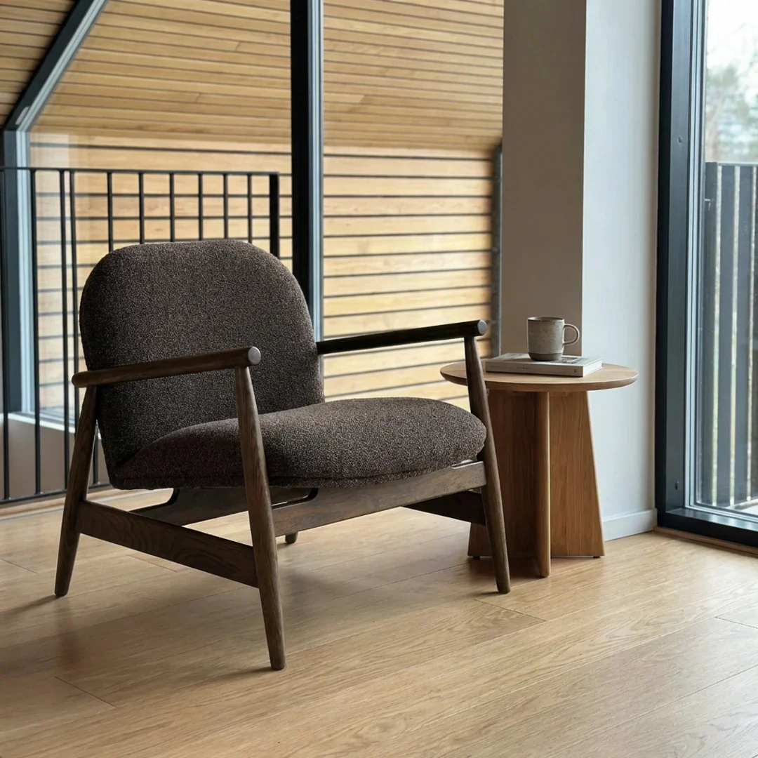 Olea lænestol, Røget egetræ | Stof - Image 2
