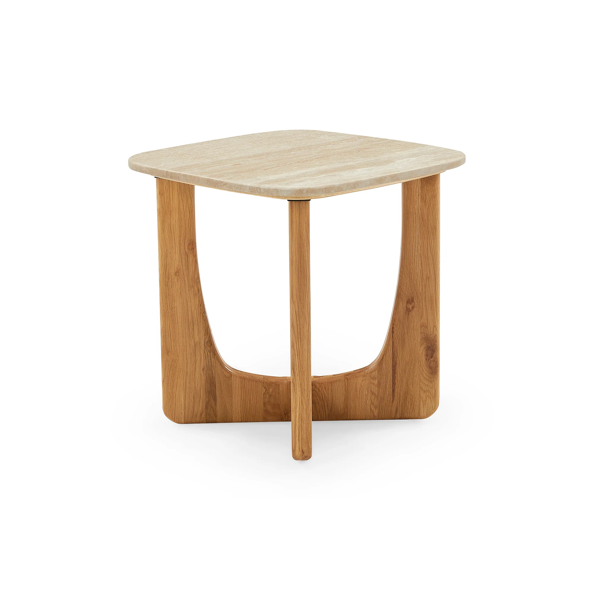Orion hjørnebord, Marmor/Egetræ | 50x50 - Image 5