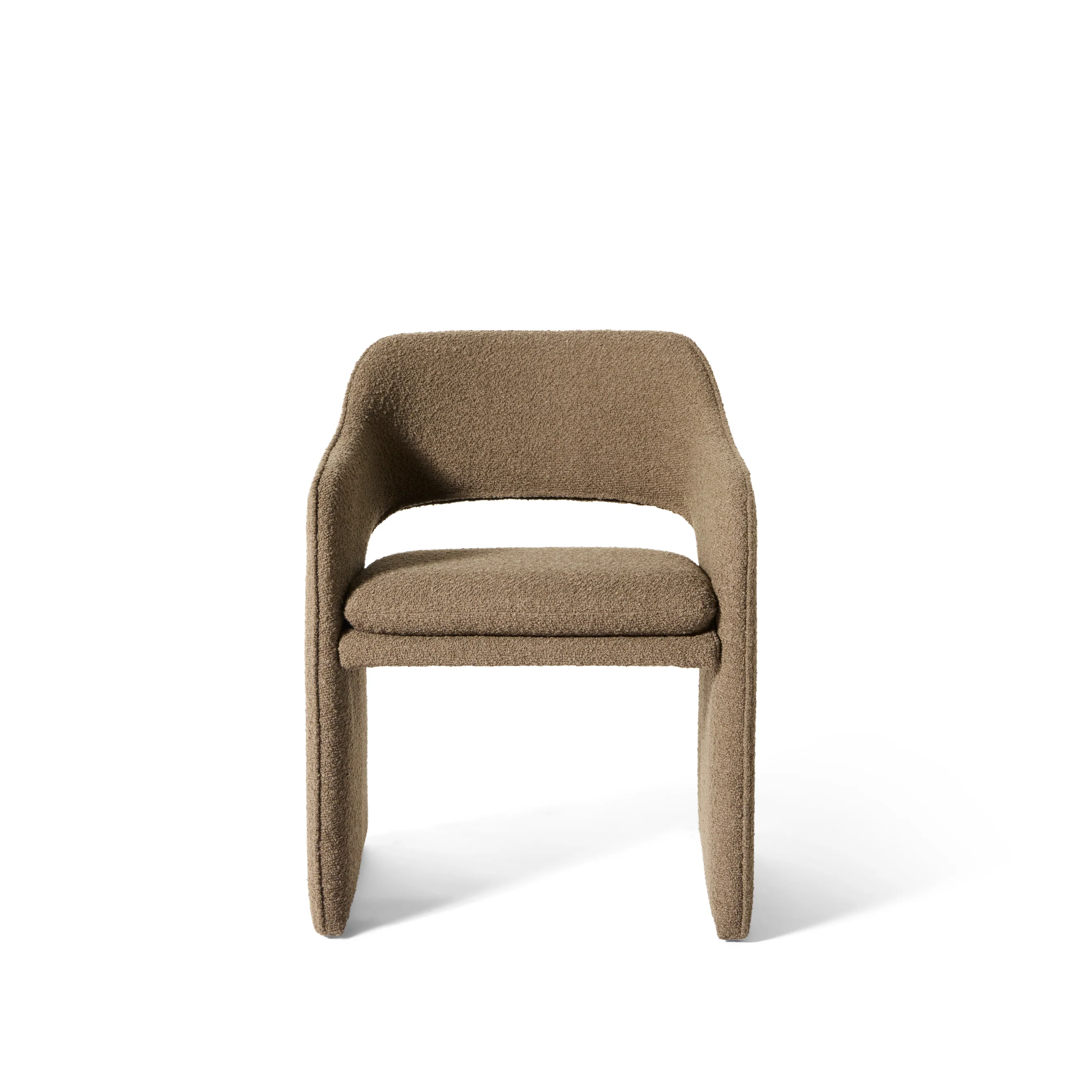 Plush spisebordsstol, Amiya Bouclé Brun - Image 4