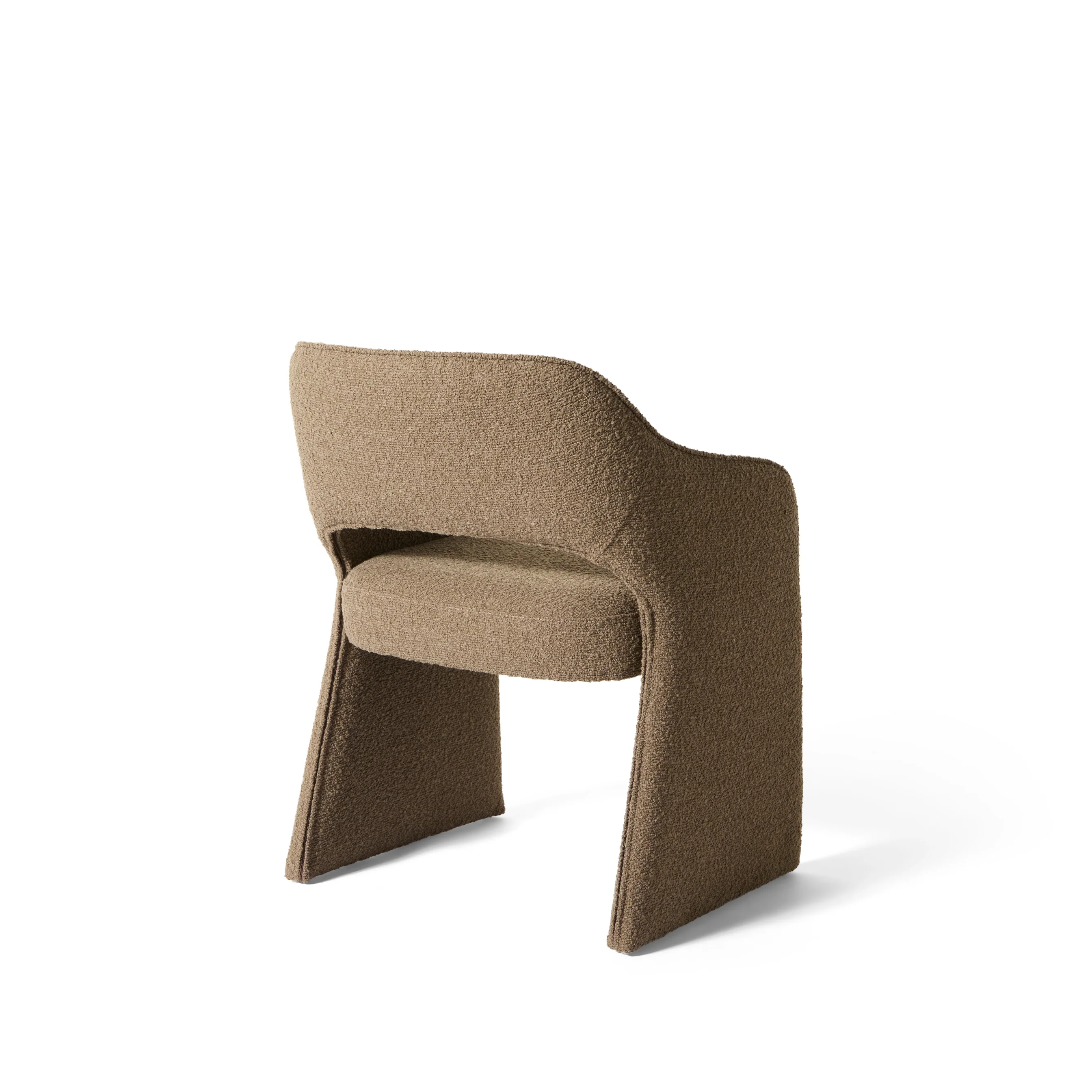 Plush spisebordsstol, Amiya Bouclé Brun - Image 5