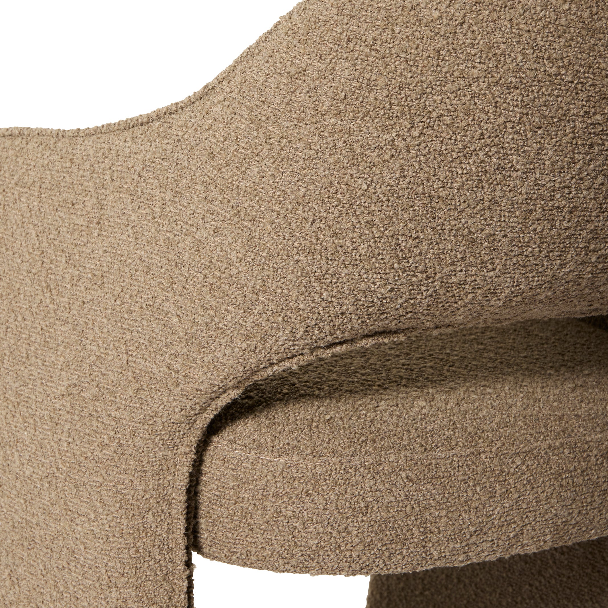 Plush spisebordsstol, Amiya Bouclé Brun - Image 6