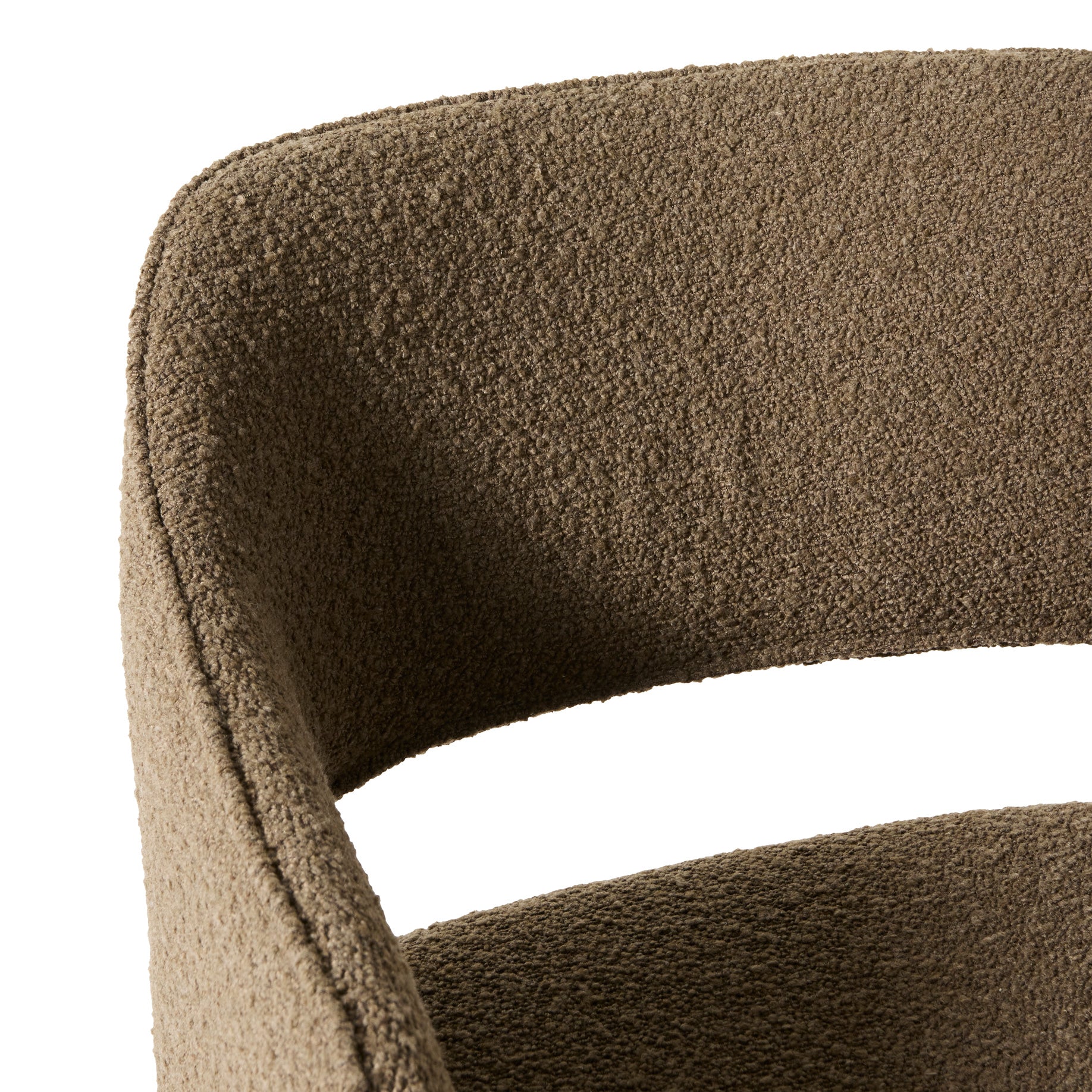 Plush spisebordsstol, Amiya Bouclé Brun - Image 7