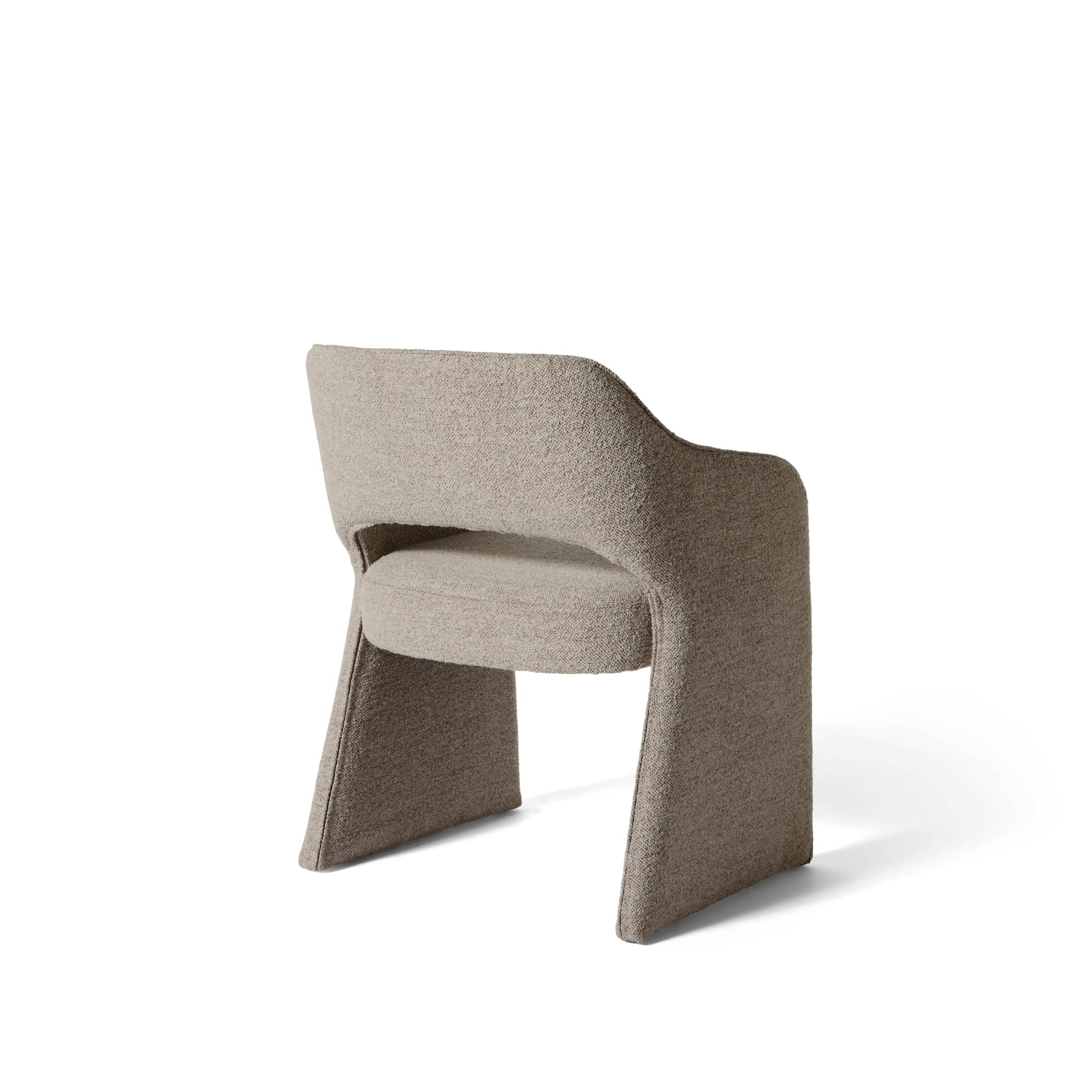 Plush spisebordsstol, Crush Bouclé Grå/Beige - Image 4