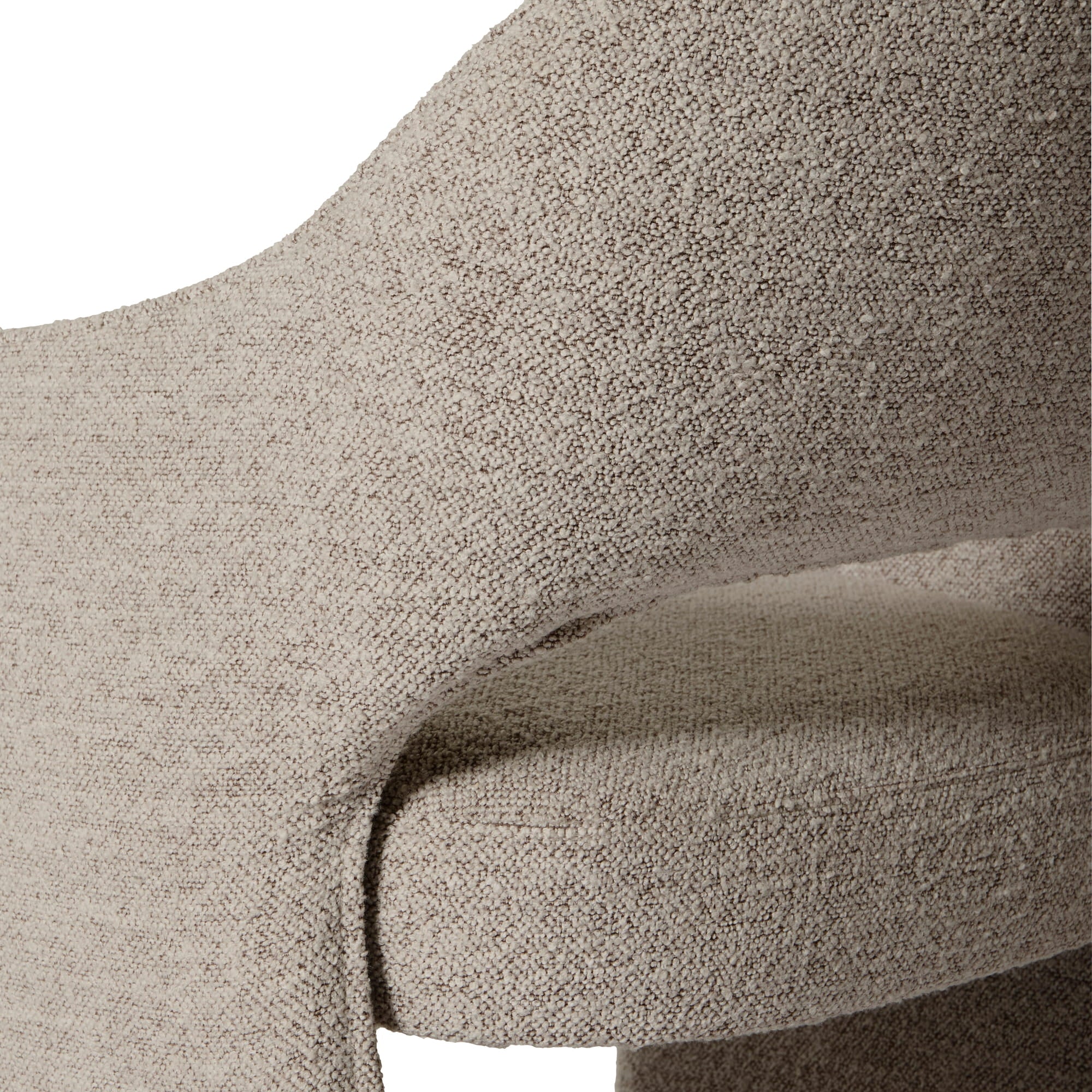 Plush spisebordsstol, Crush Bouclé Grå/Beige - Image 5