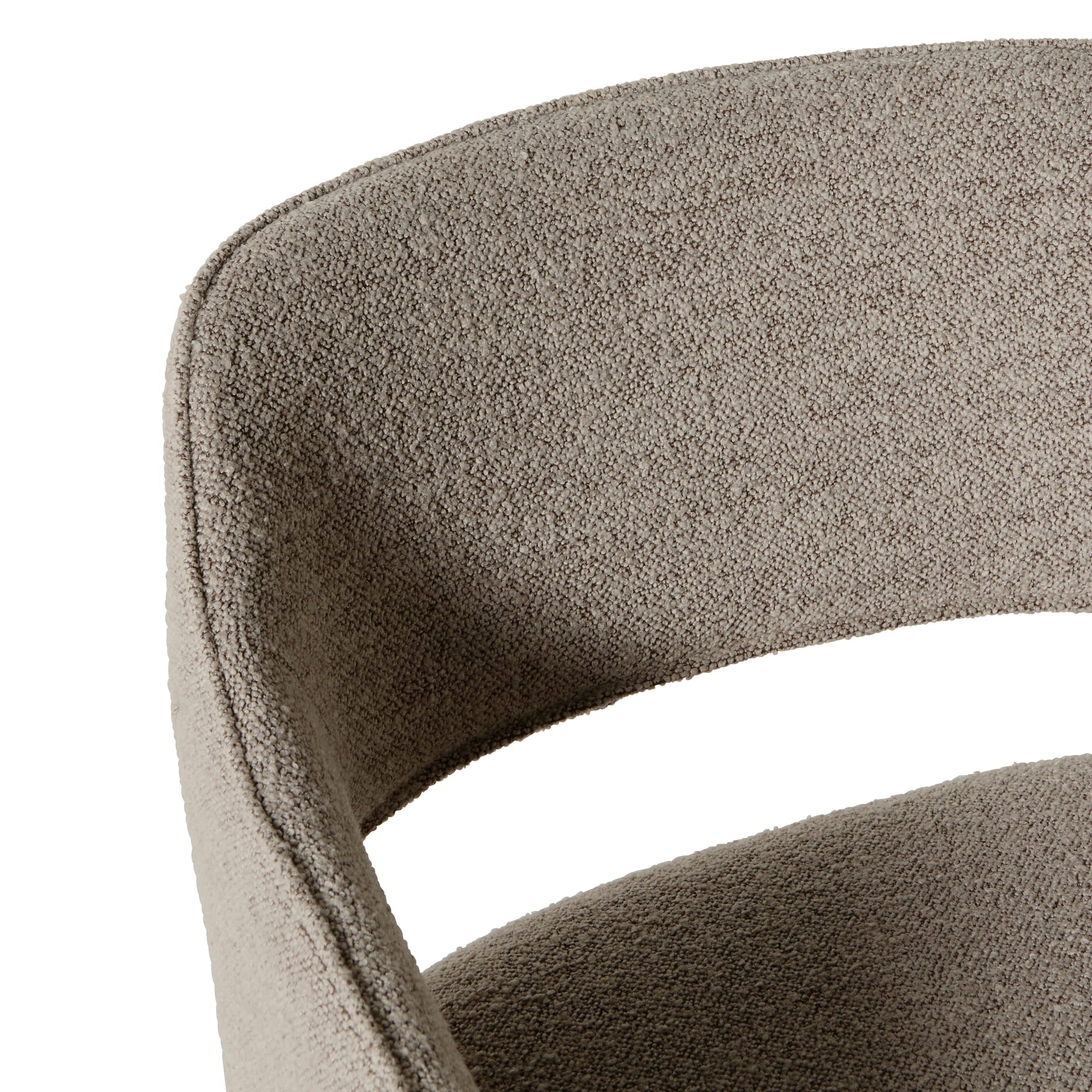 Plush spisebordsstol, Crush Bouclé Grå/Beige - Image 6