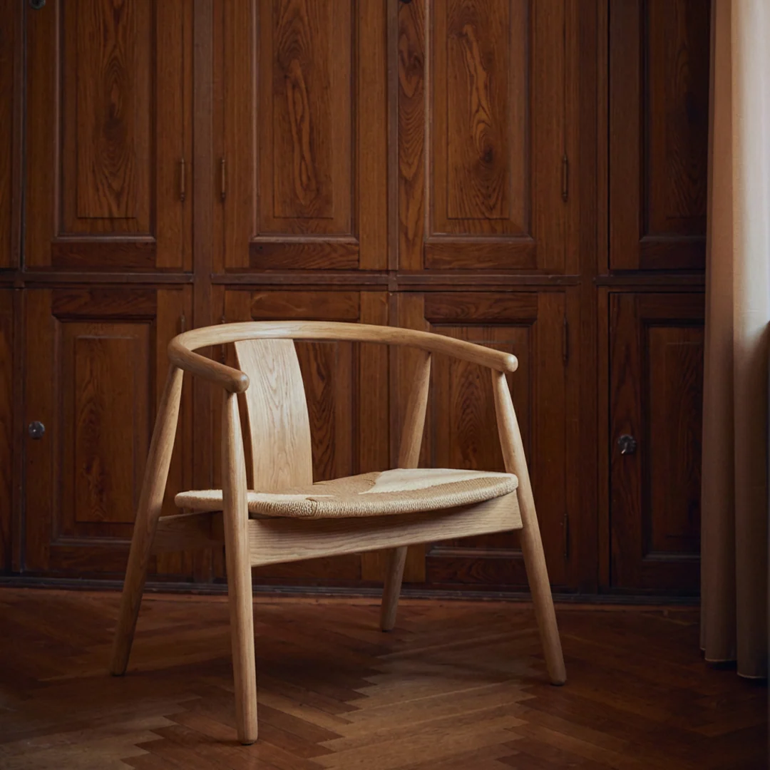 Relate loungestol, egetræ | flet - Image 2