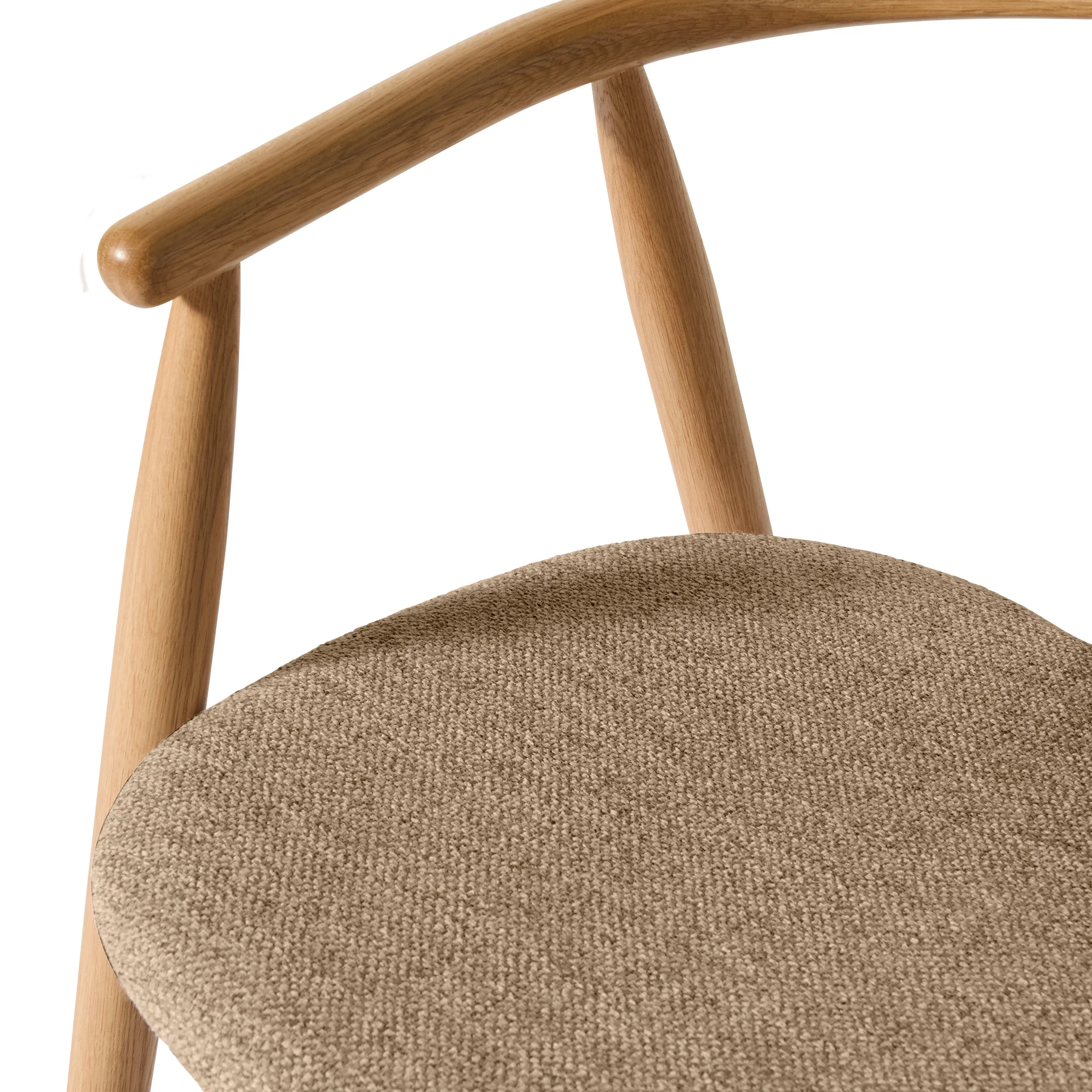 Relate loungestol, egetræ | Stof - Image 3