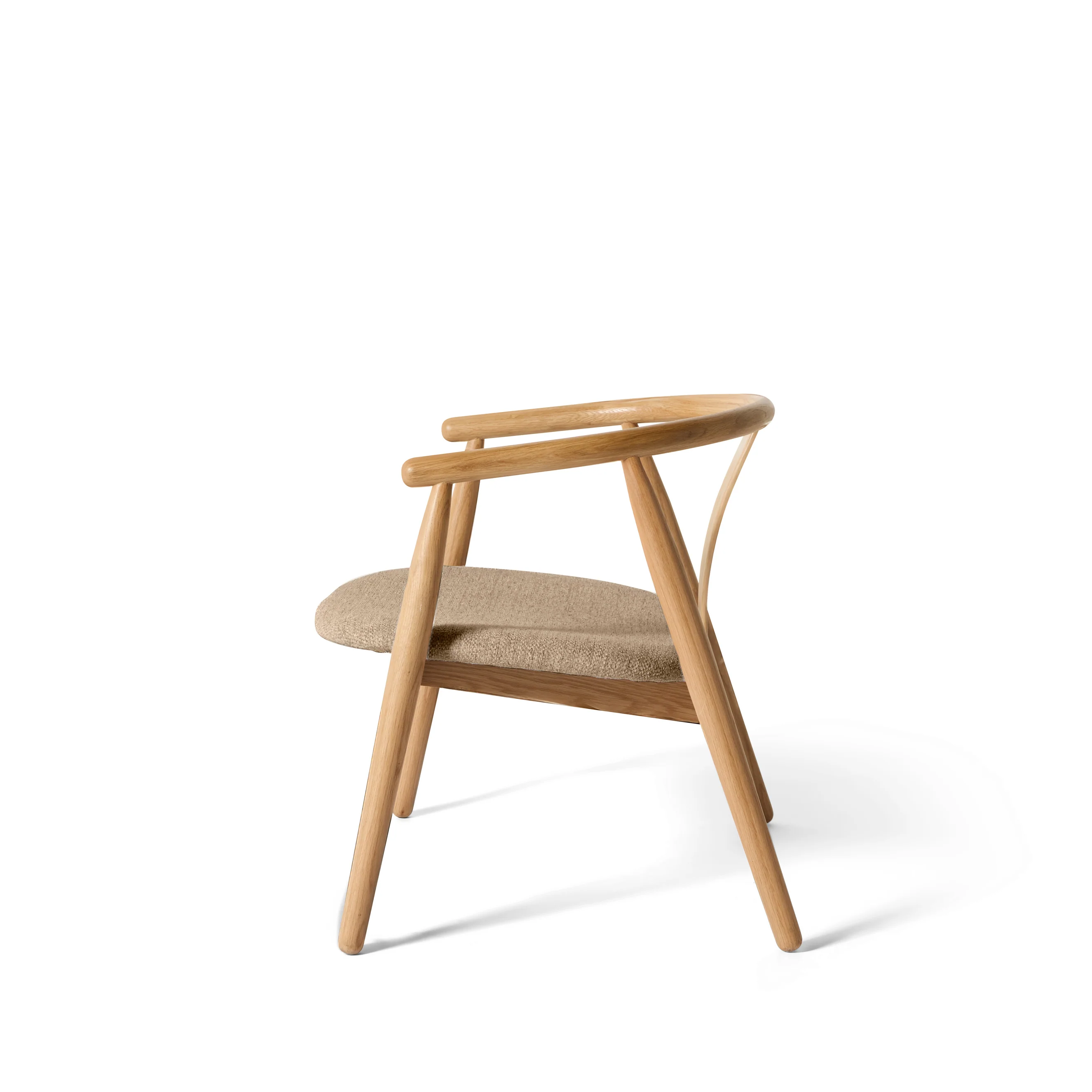 Relate loungestol, egetræ | Stof - Image 5