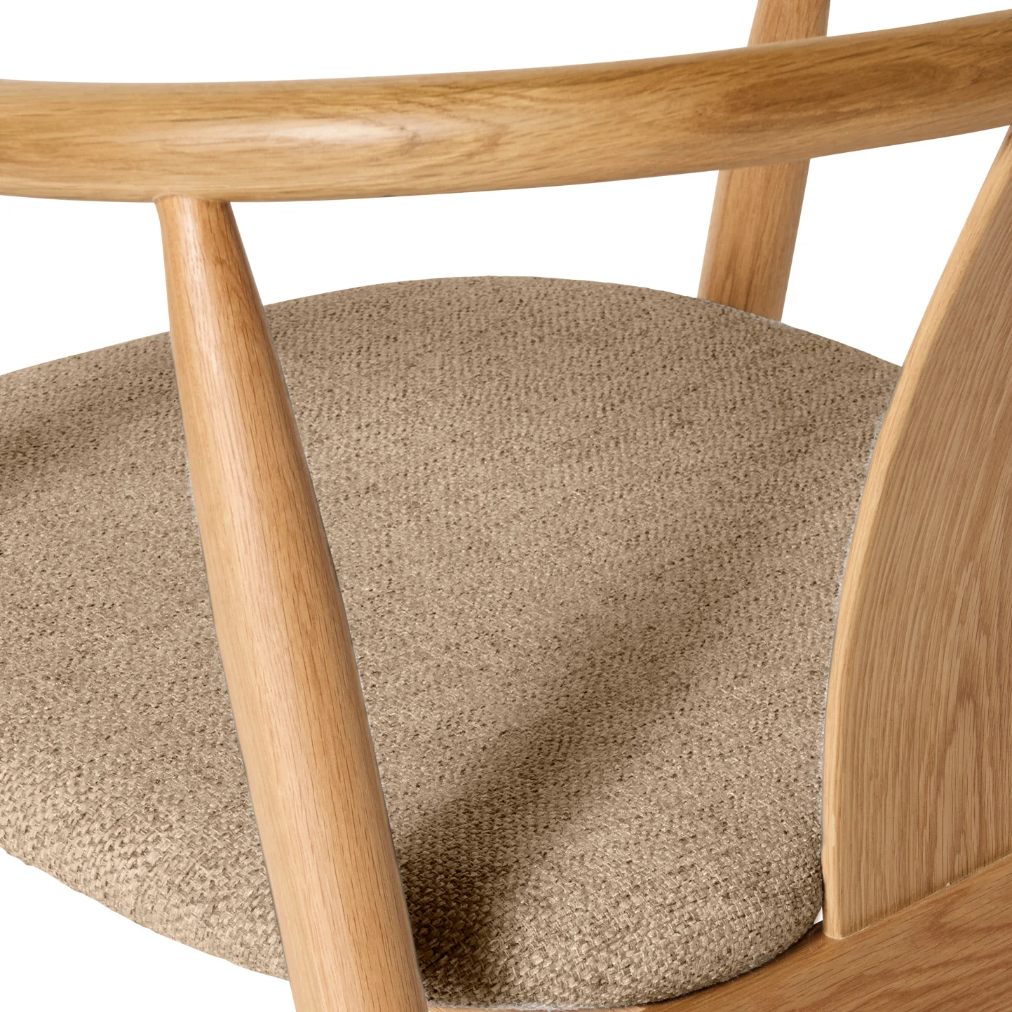 Relate loungestol, egetræ | Stof - Image 7