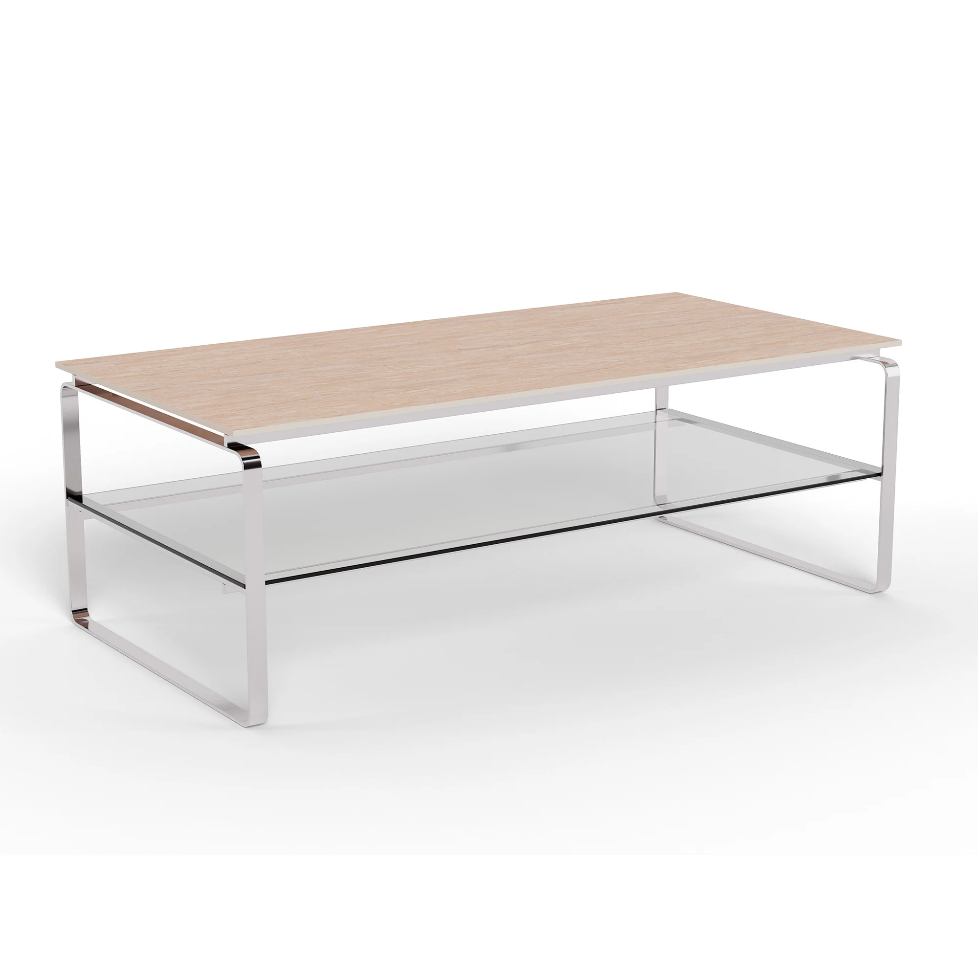 Strata sofabord, keramik travertin | Glas | 120x60 - Image 3