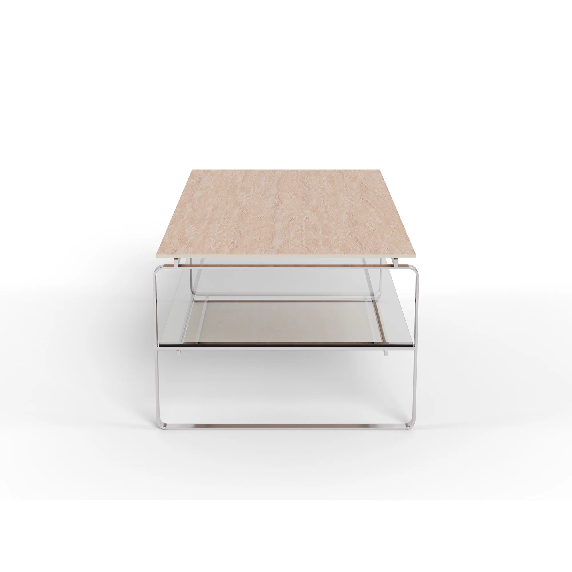 Strata sofabord, keramik travertin | Glas | 120x60 - Image 4