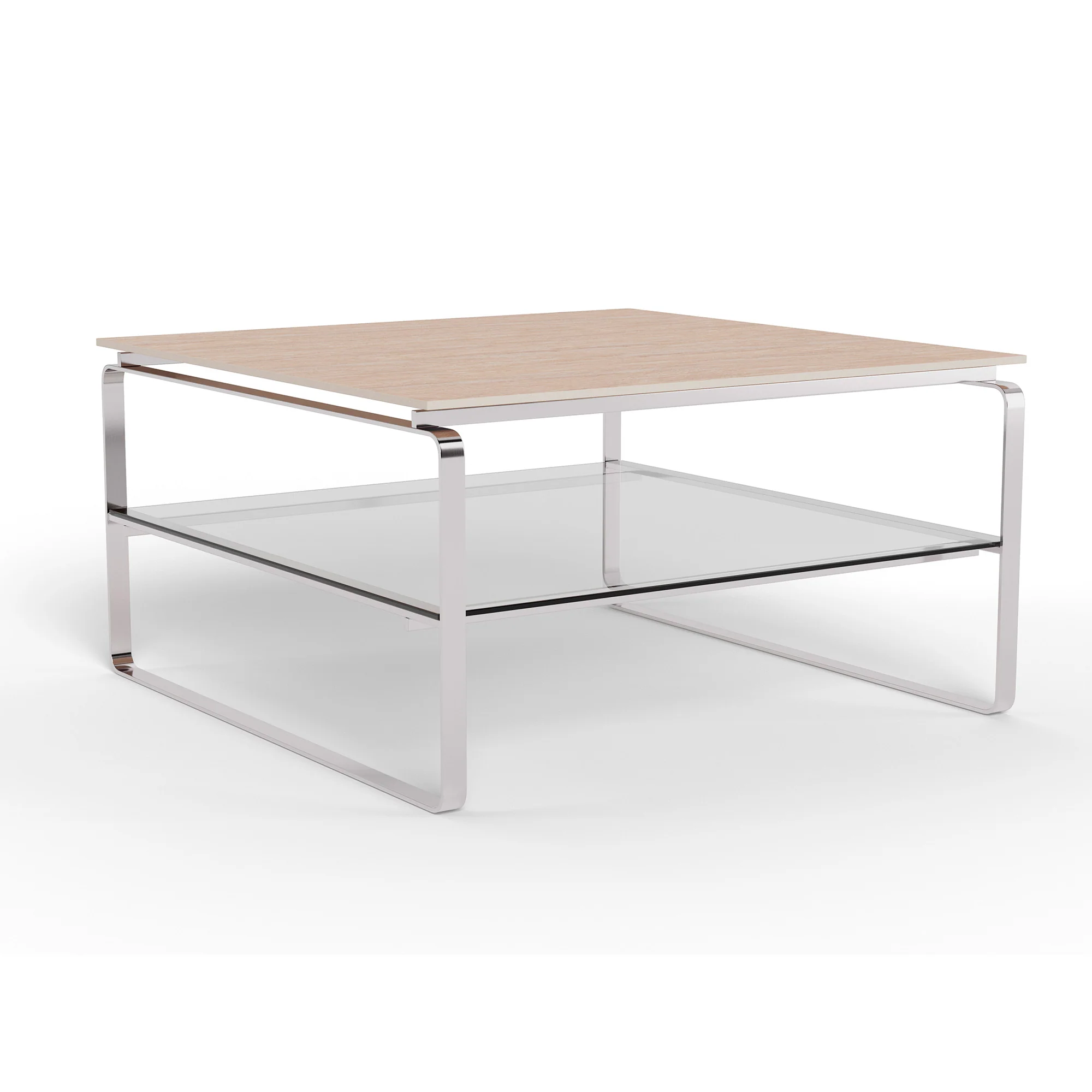 Strata sofabord, keramik travertin | Glas | 80x80 - Image 3
