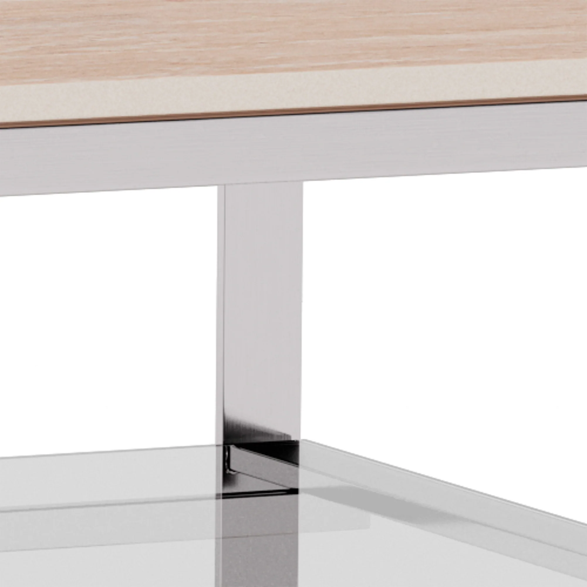 Strata sofabord, keramik travertin | Glas | 80x80 - Image 7