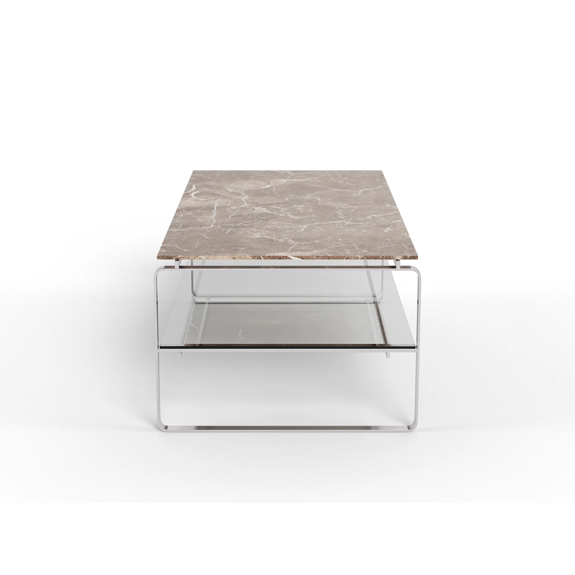 Strata sofabord, marmor emperador | Glas | 120x60 - Image 4