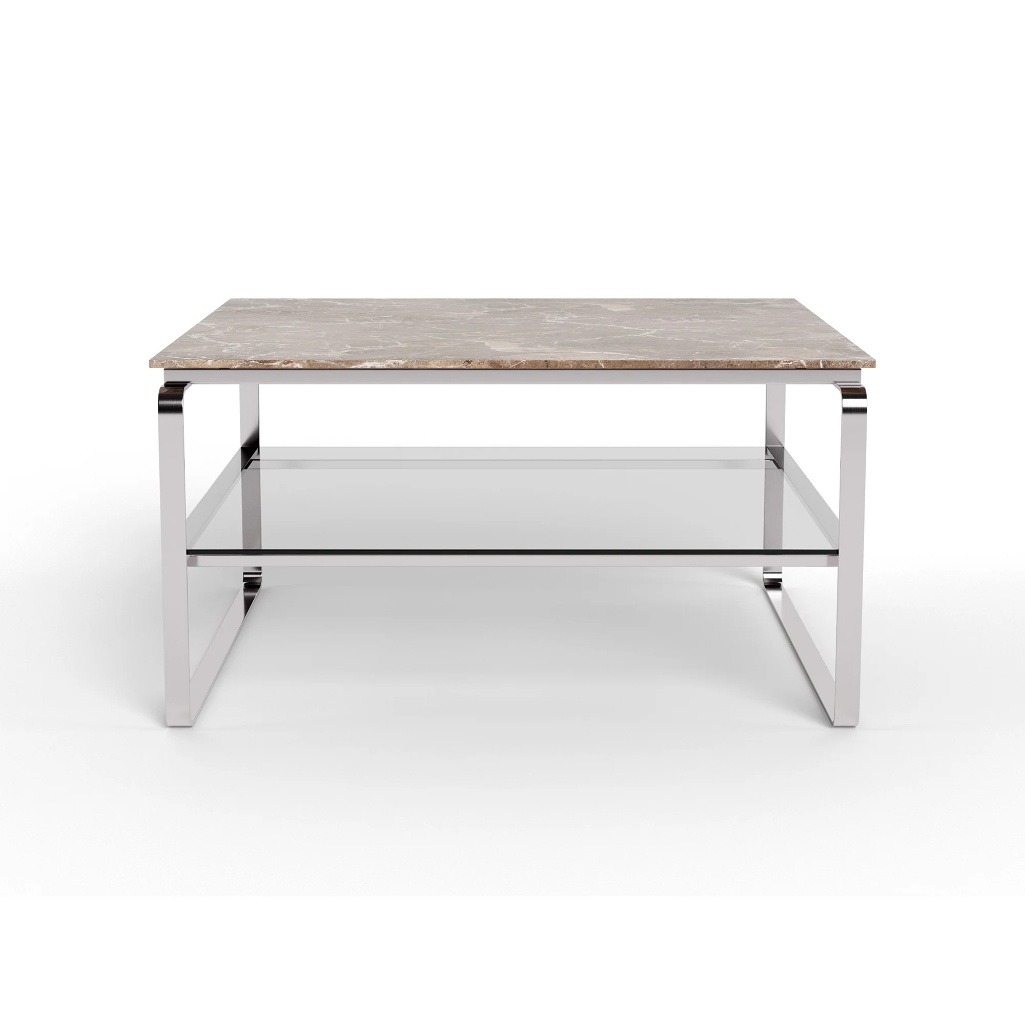 Strata sofabord, marmor emperador | Glas | 80x80 - Image 3