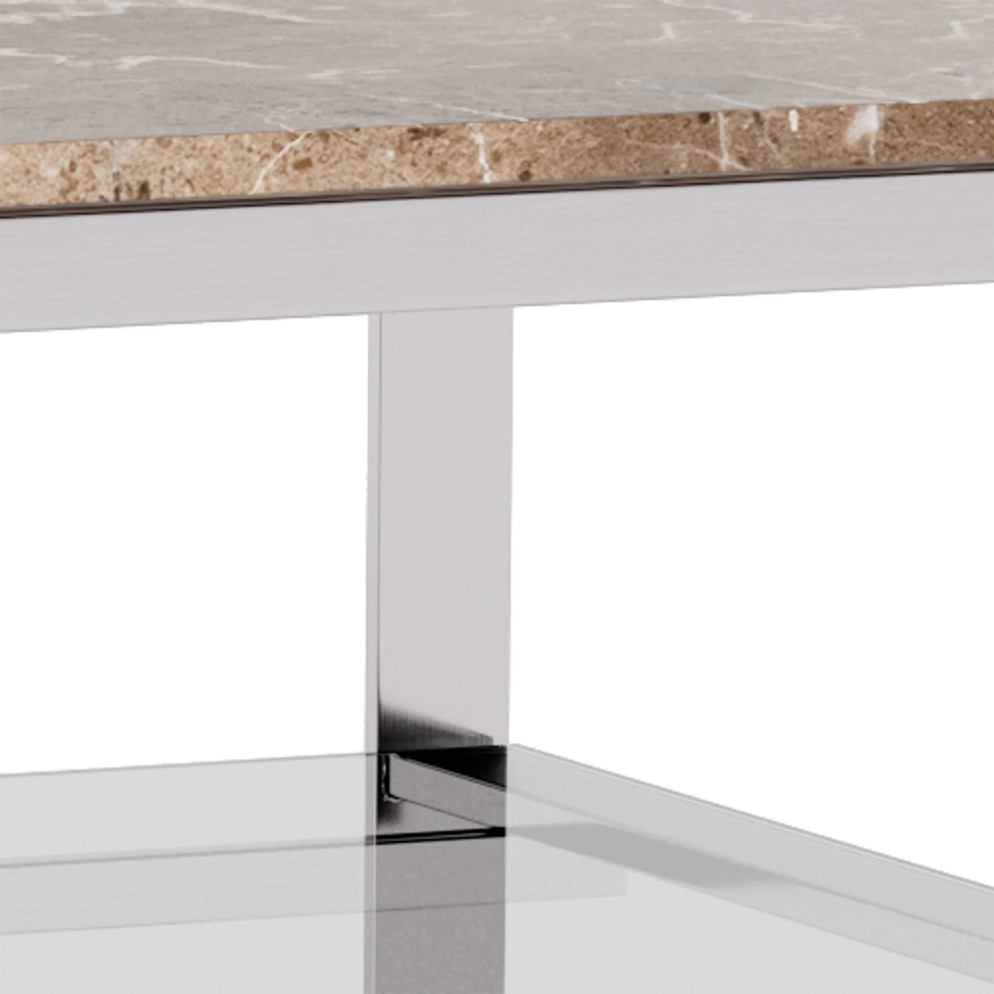 Strata sofabord, marmor emperador | Glas | 80x80 - Image 7
