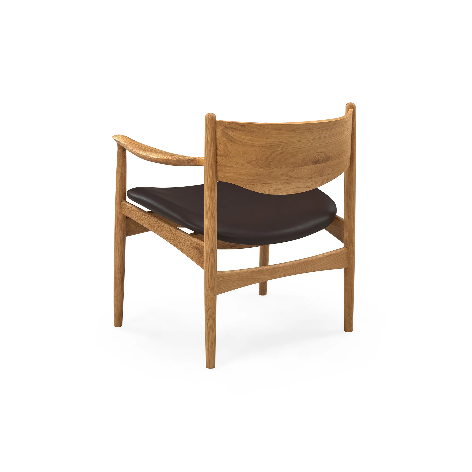 Struct loungestol, Mocca læder - Image 10