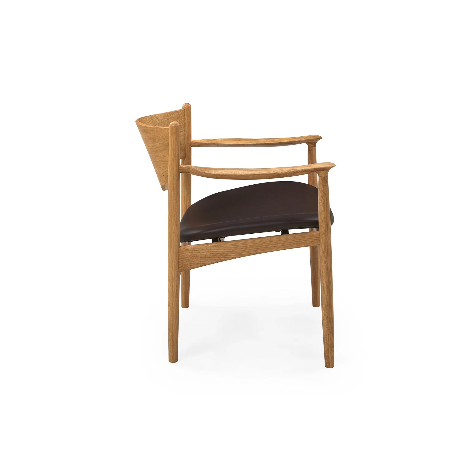 Struct loungestol, Mocca læder - Image 12