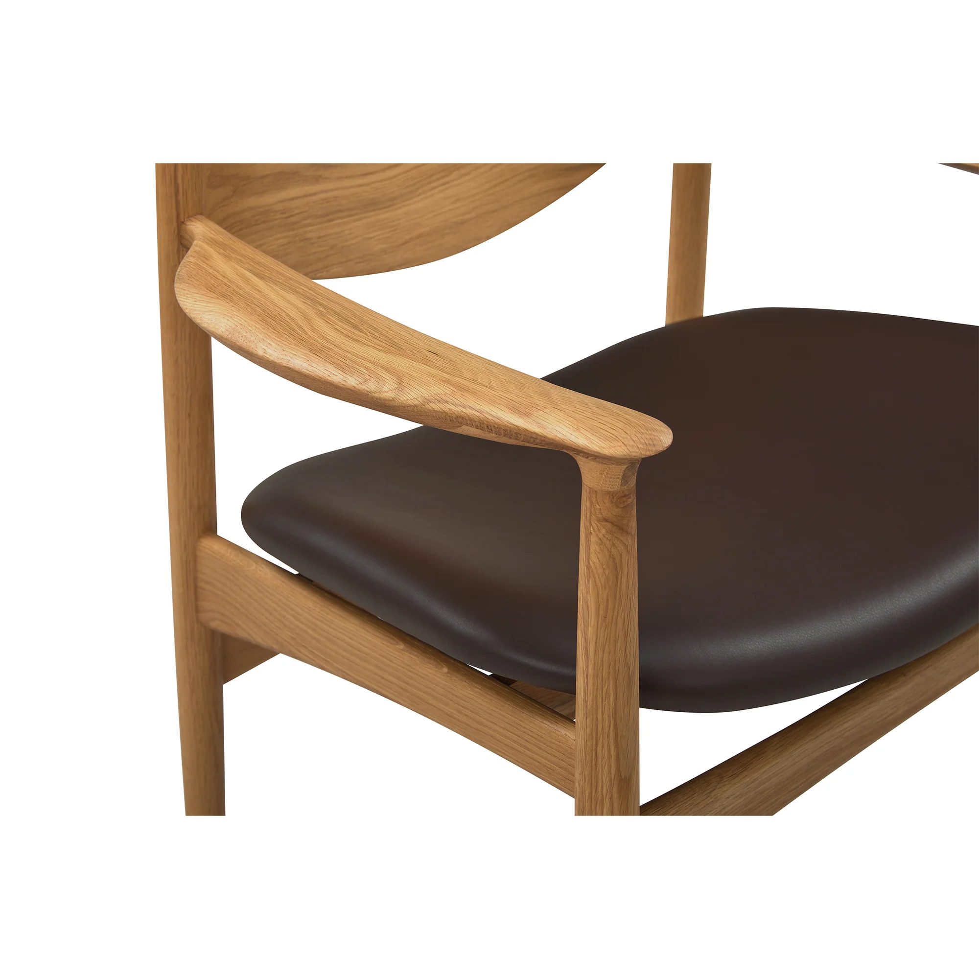 Struct loungestol, Mocca læder - Image 13