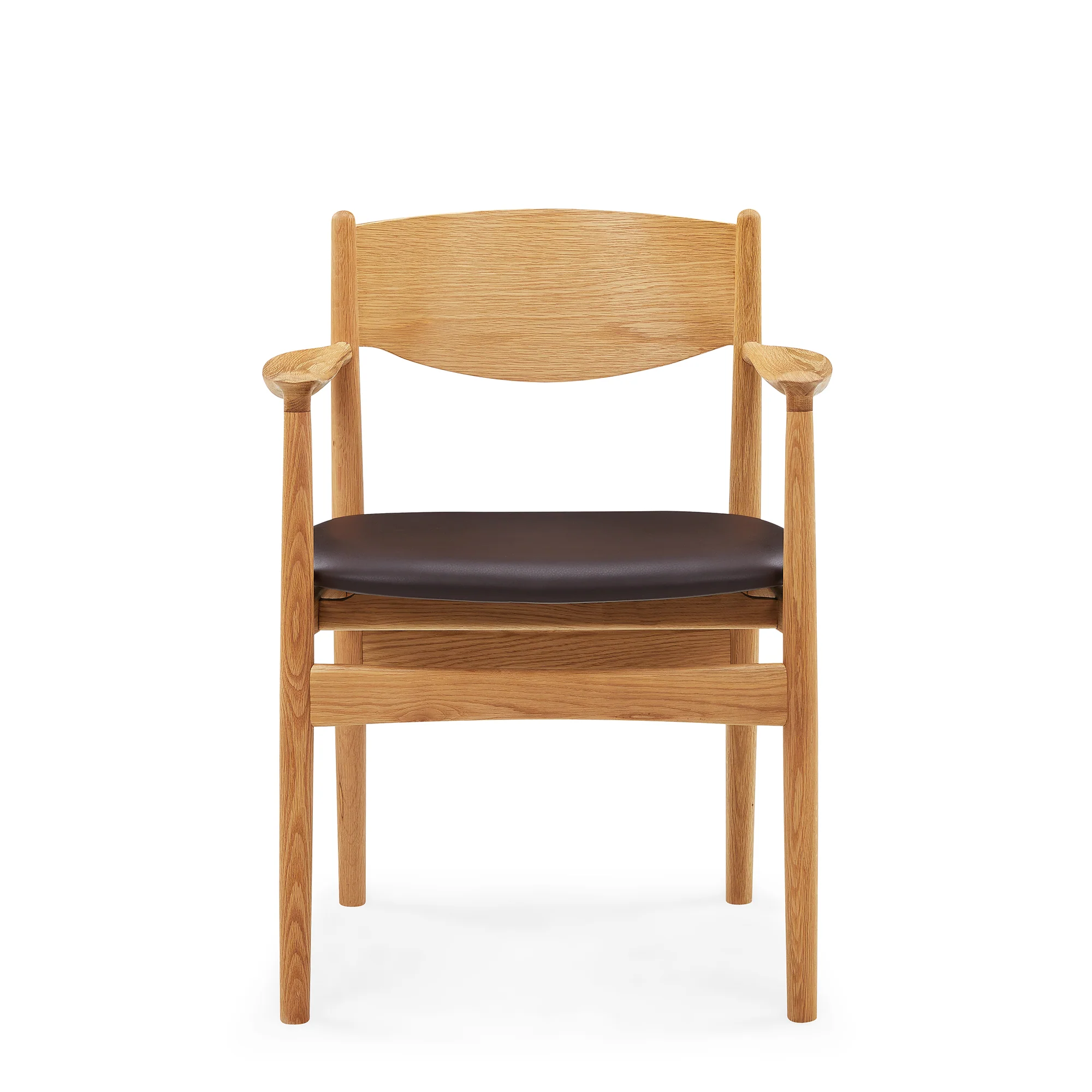 Struct spisebordsstol, armlæn | Mocca læder - Image 3