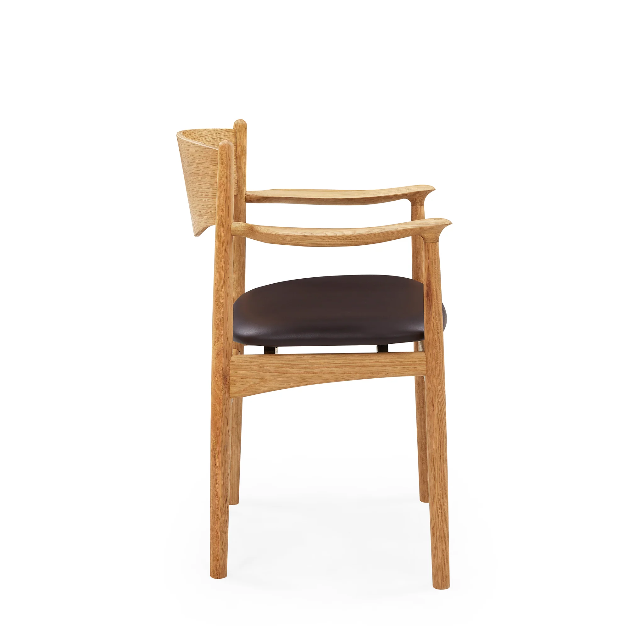 Struct spisebordsstol, armlæn | Mocca læder - Image 6