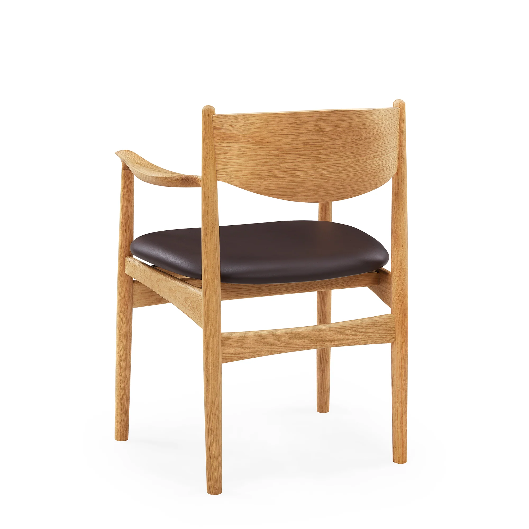 Struct spisebordsstol, armlæn | Mocca læder - Image 7
