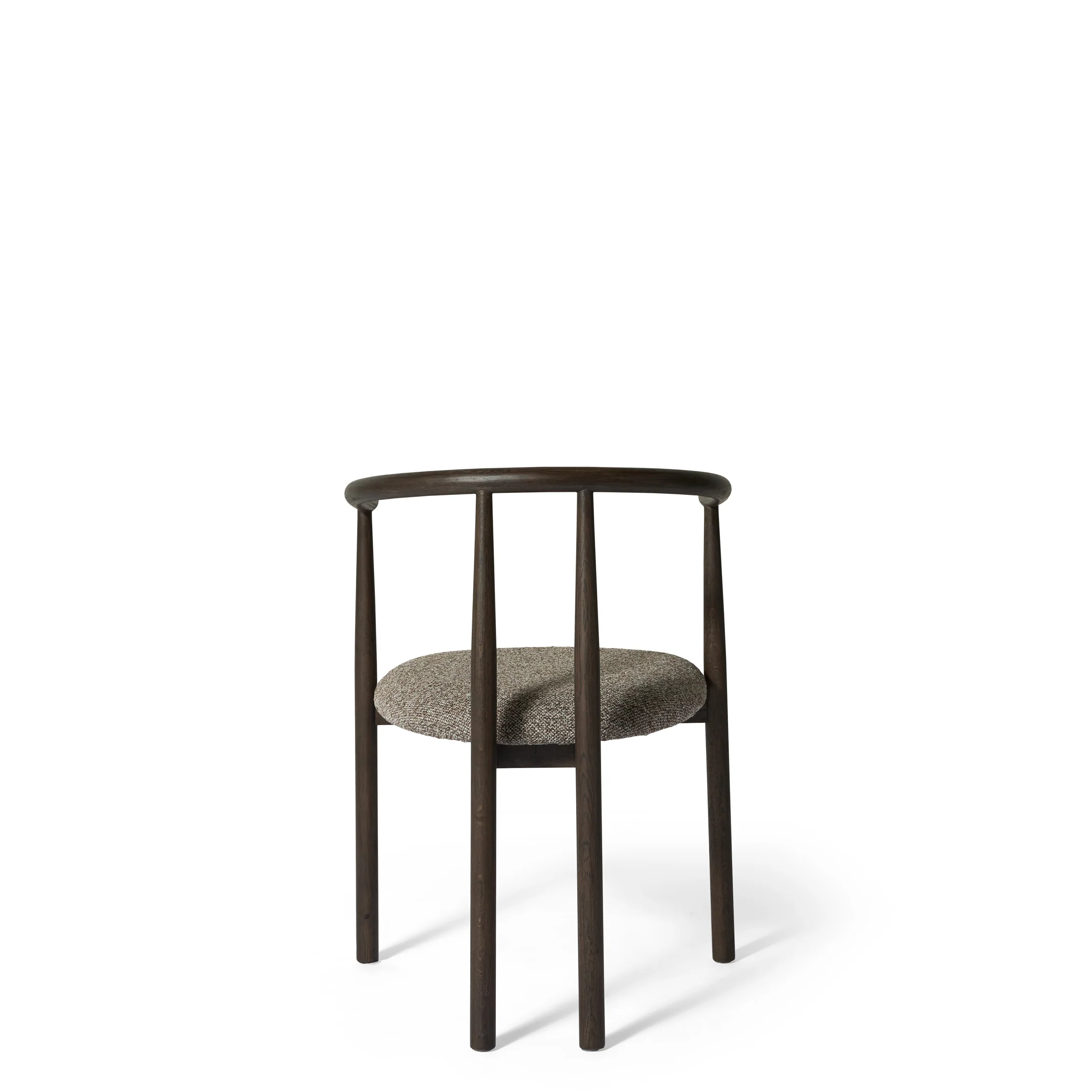 Valla spisebordsstol, røget egetræ | stof brun/beige | armlæn - Image 3