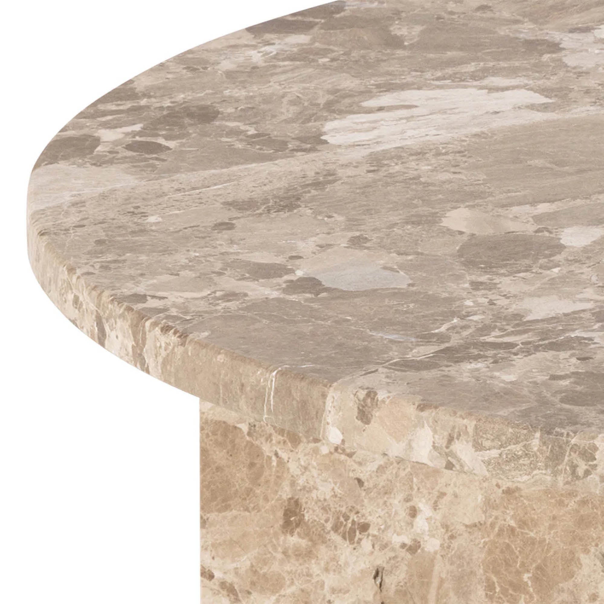 Vega sofabord, latte marmor | Ø90 - Image 5