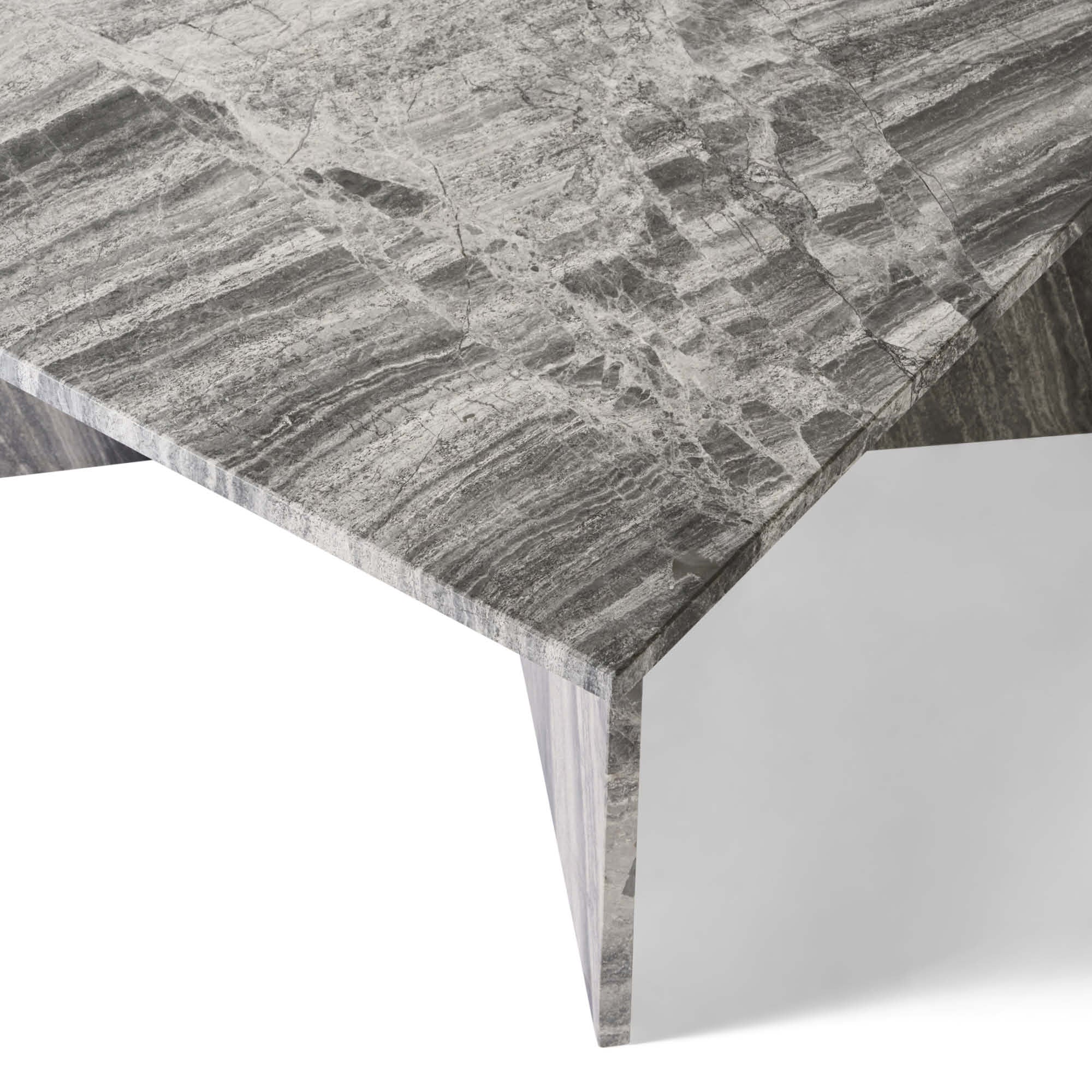 Vega sofabord, river grey marmor | 90x90 - Image 4
