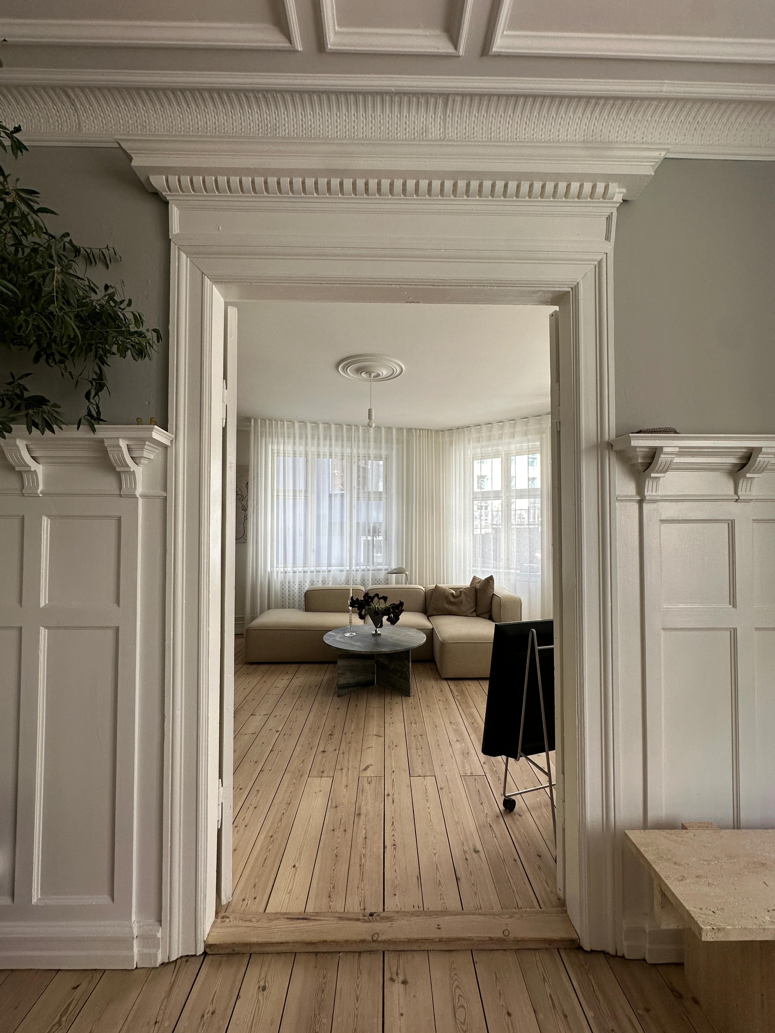 Vega sofabord, river grey marmor | Ø90 - Image 4