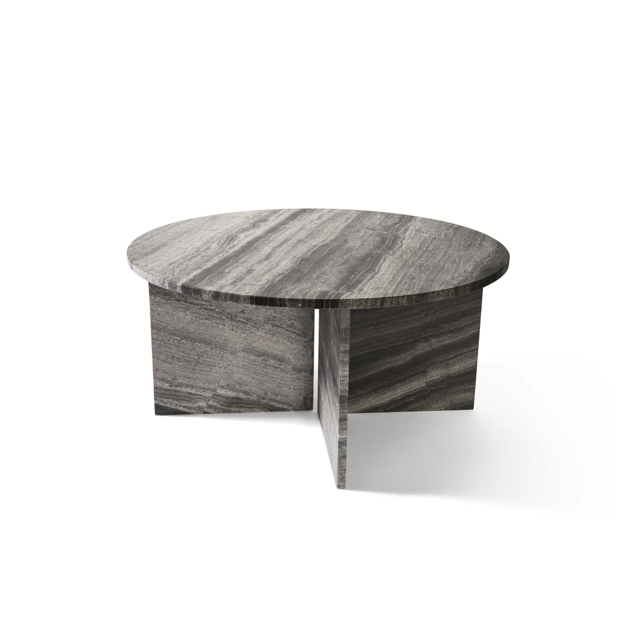 Vega sofabord, river grey marmor | Ø90 - Image 5