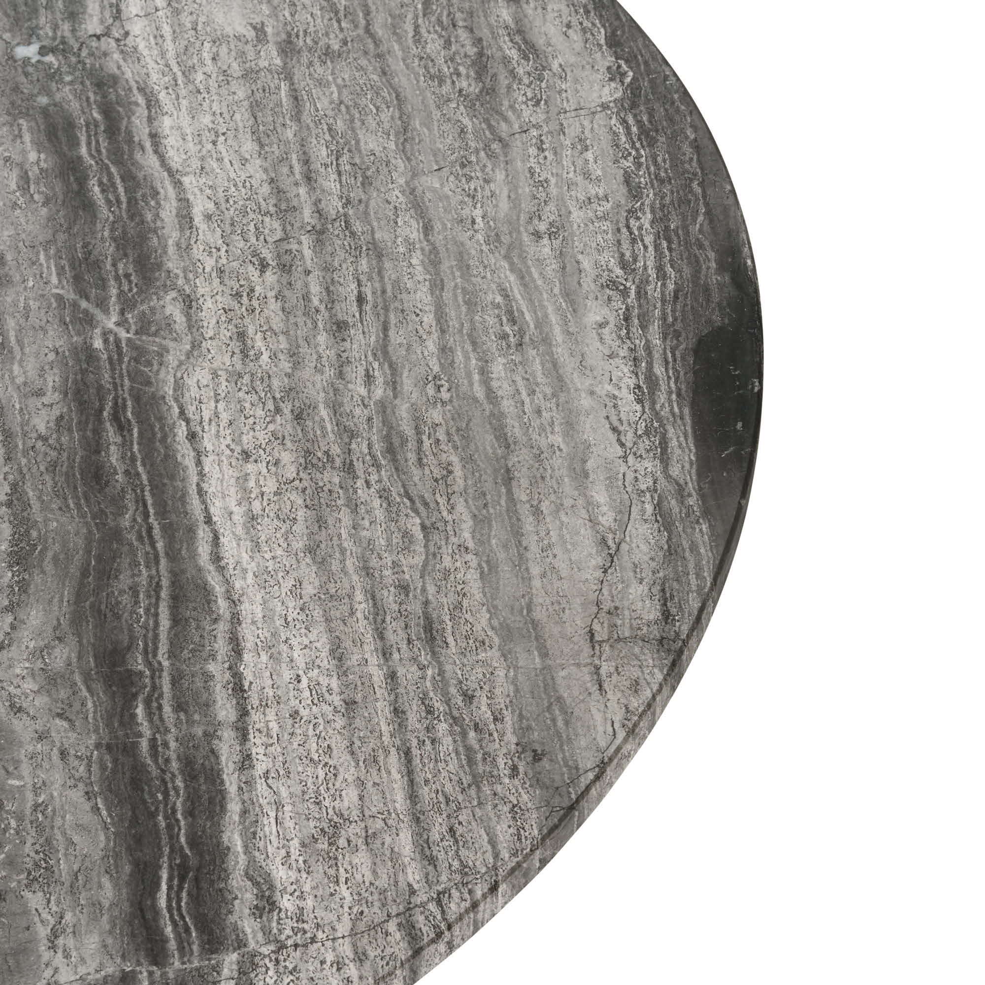 Vega sofabord, river grey marmor | Ø90 - Image 6
