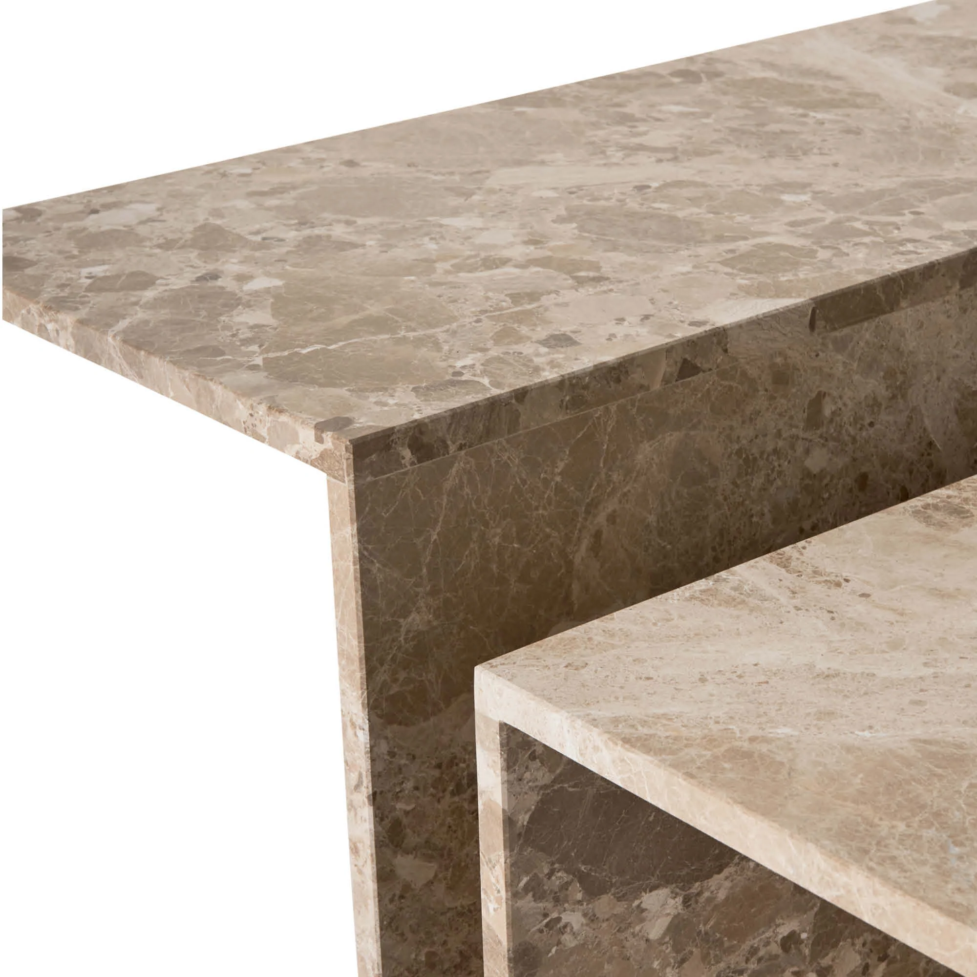 Velasca sofabordssæt, latte marmor | 90x90 - Image 4