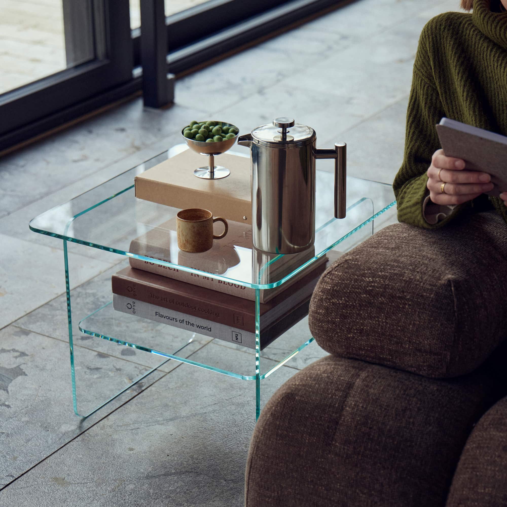 Vetro hjørnebord, glas | 50x50 - Image 4